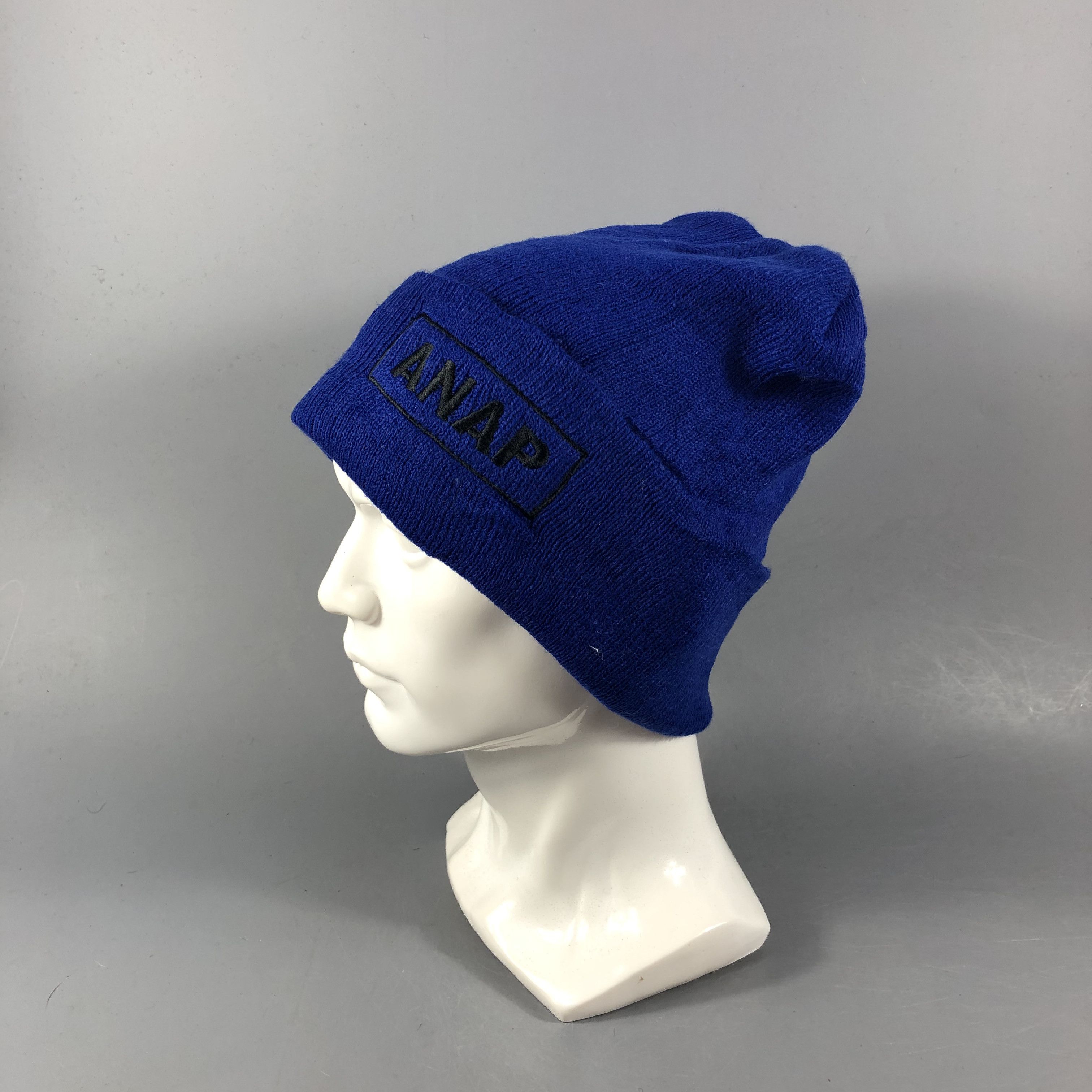 Vintage ANAP Blue Beanie Snowcap Snow Hat B893 Size ONE SIZE - 2 Thumbnail