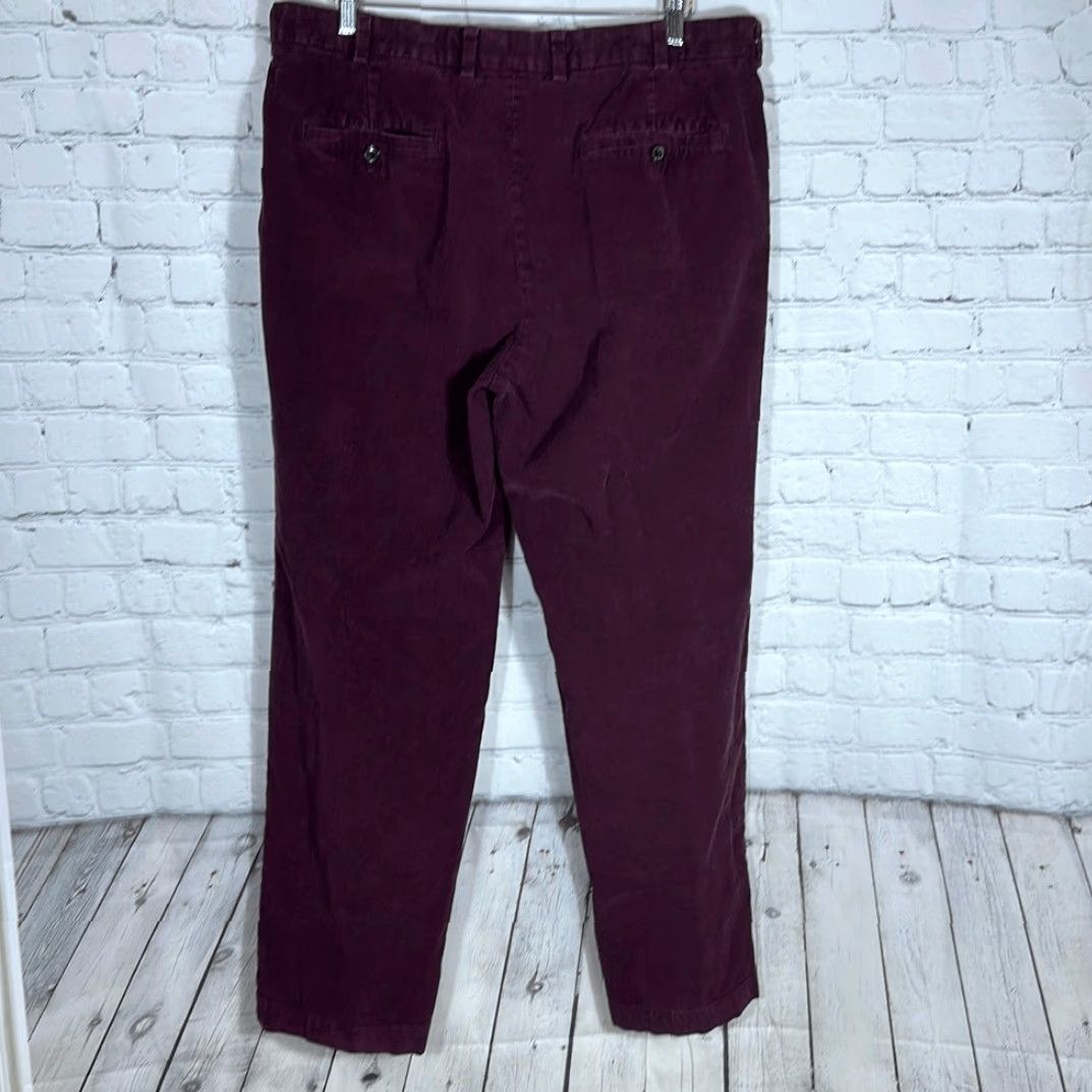 Brooks Brothers Brooks Brothers Pants Corduroy 346 Clark Mens Burgundy 38x32 100% Cotton Red Corduroy Mens Size US 38 / EU 54 - 4 Thumbnail