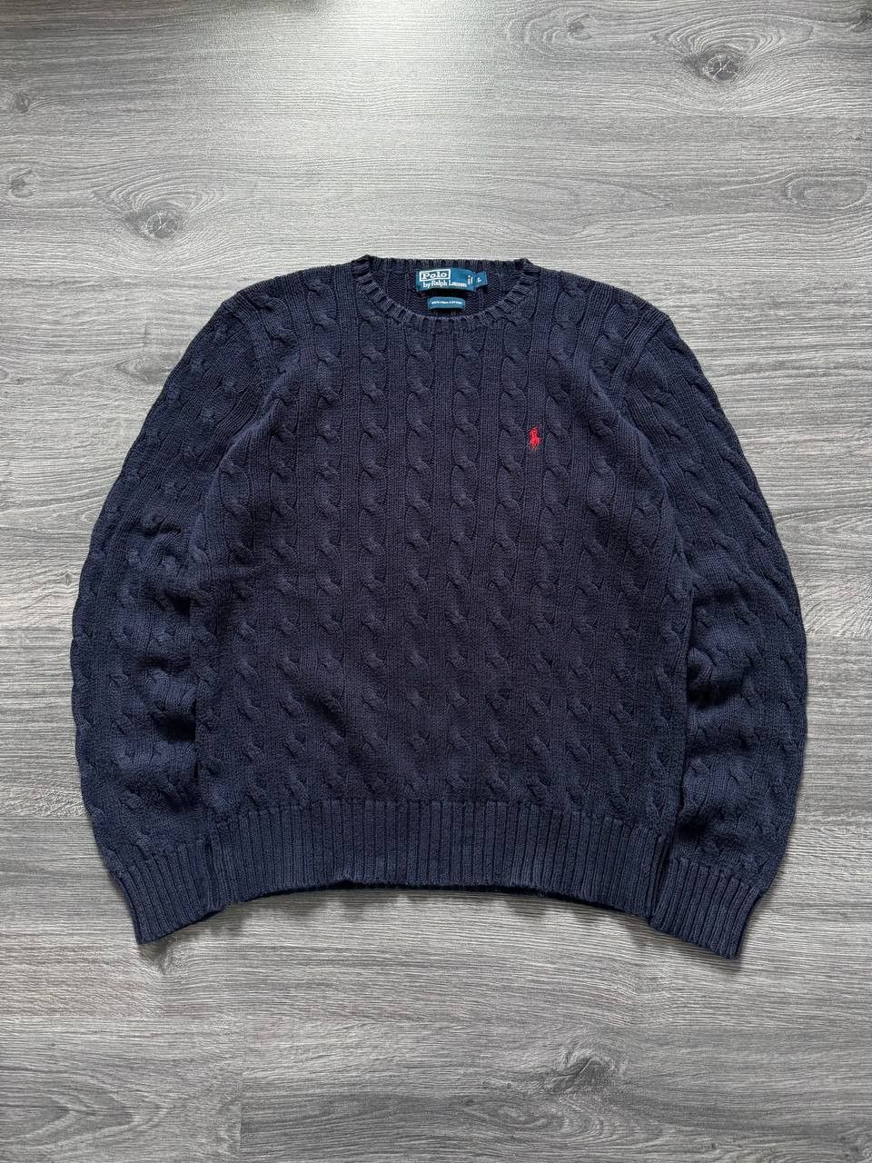 Polo Ralph Lauren Polo Ralph Lauren Luxury Mini Logo Cable Knit Sweater Size US L / EU 52-54 / 3 - 1 Thumbnail