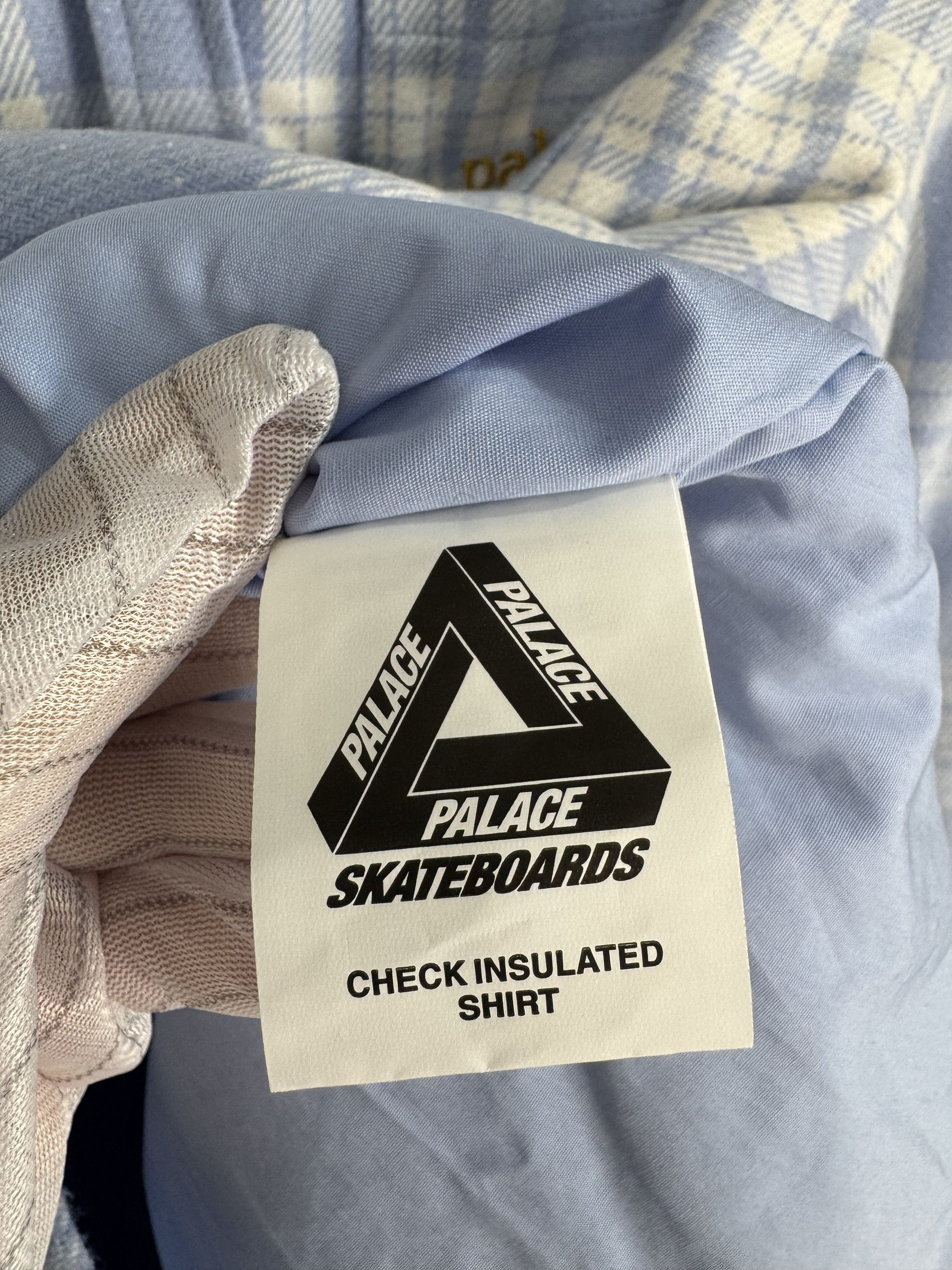 Palace UNWORN* Palace Check Insulated Shirt Faint Blue FW24 NEW Size US S / EU 44-46 / 1 - 6 Thumbnail