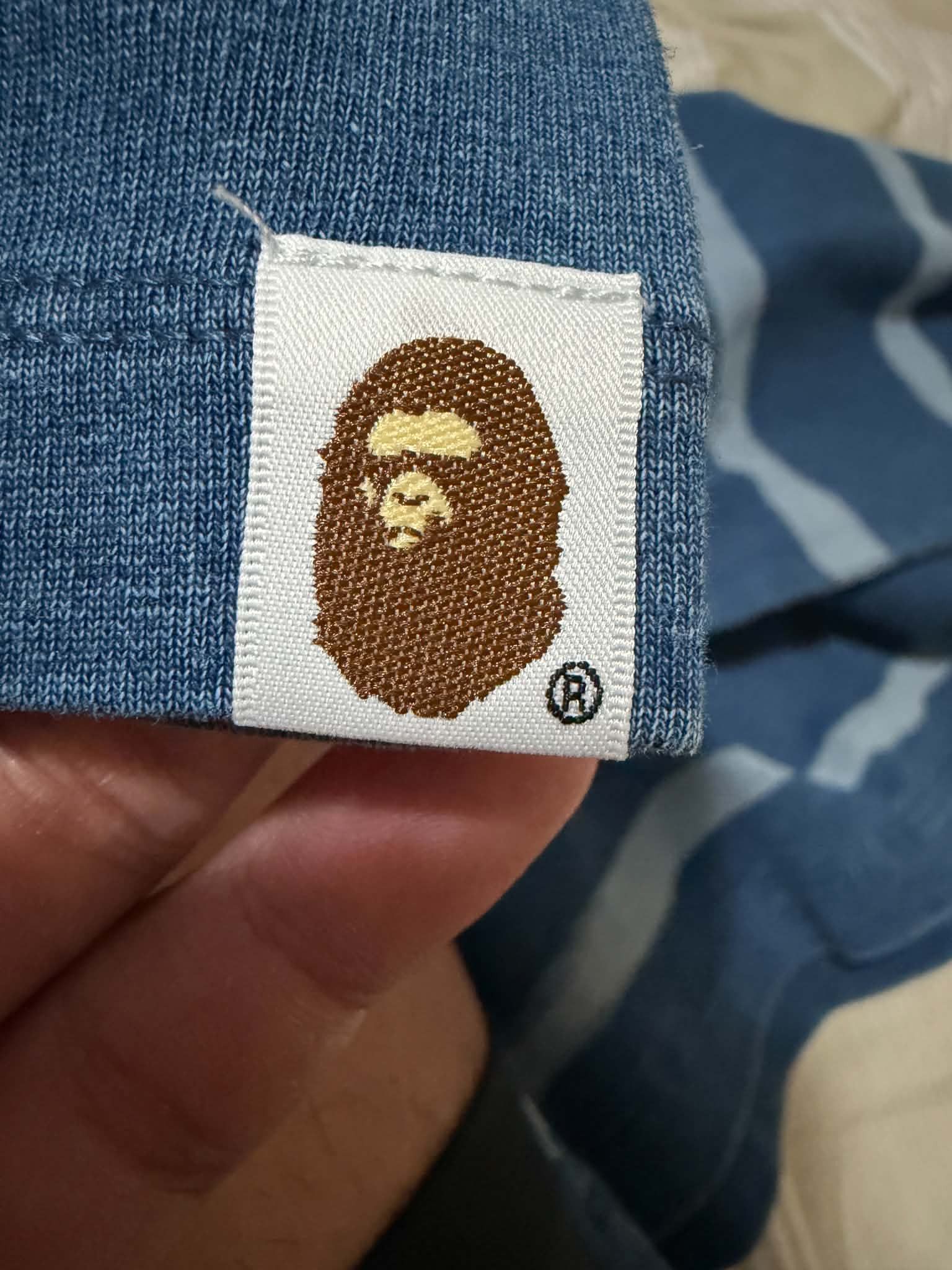 Bape BAPE Discharge Print Relaxed Fit Tee 'Light Indigo' Size US XXL / EU 58 / 5 - 8 Thumbnail