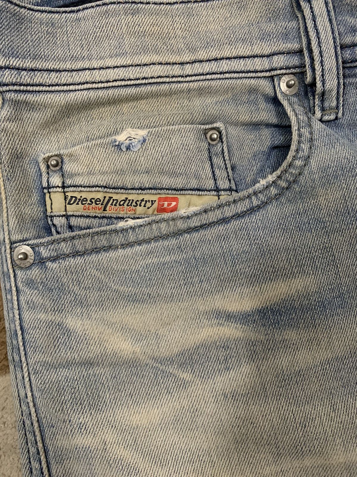 Diesel Vintage Diesel Industry Tepphar Mud Wash Ripped Grunge Jeans Size US 32 / EU 48 - 6 Thumbnail