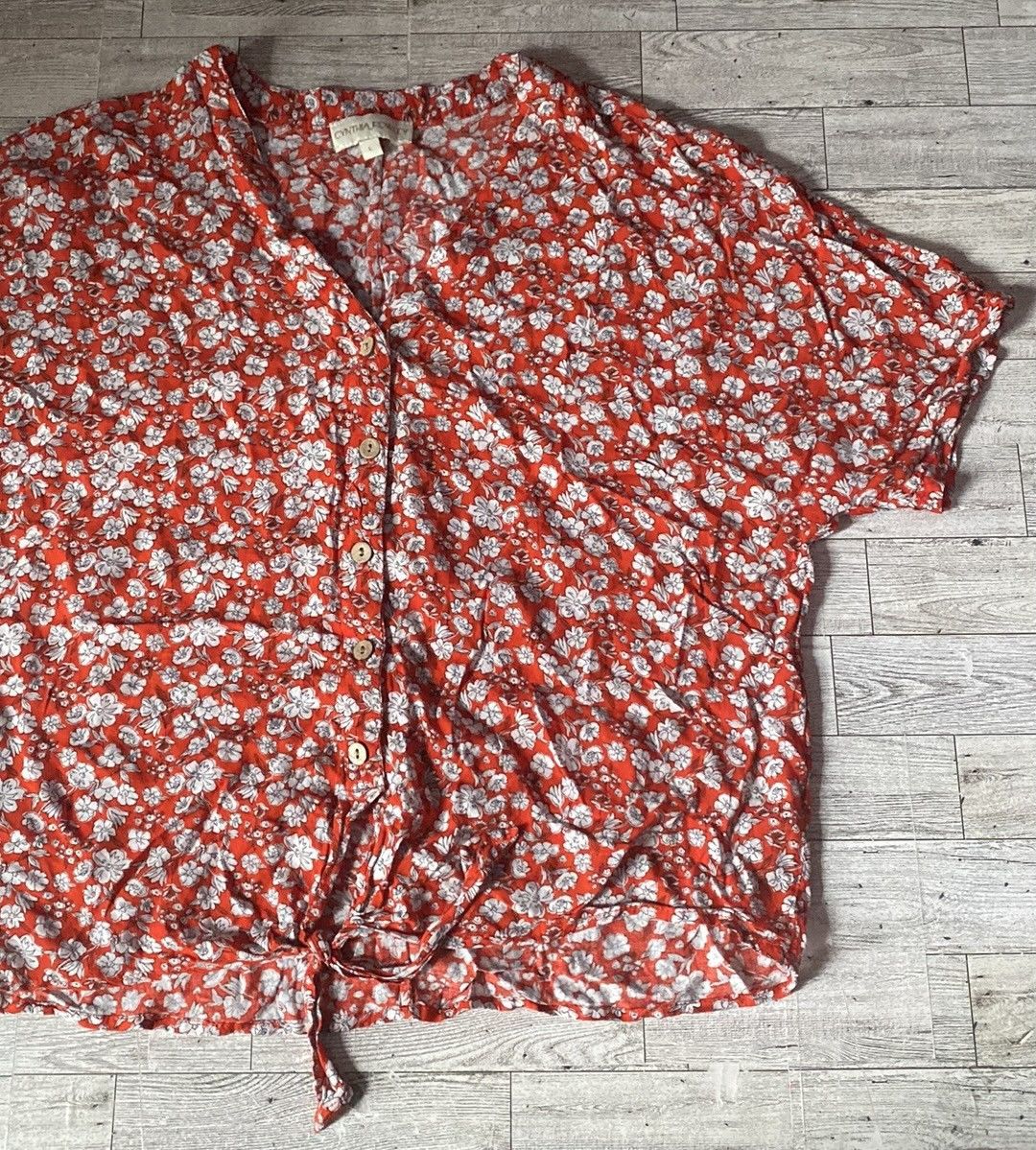Other Cynthia Rowley, Poppy, Floral, Button Down Blouse Size L / US 10 / IT 46 - 4 Thumbnail