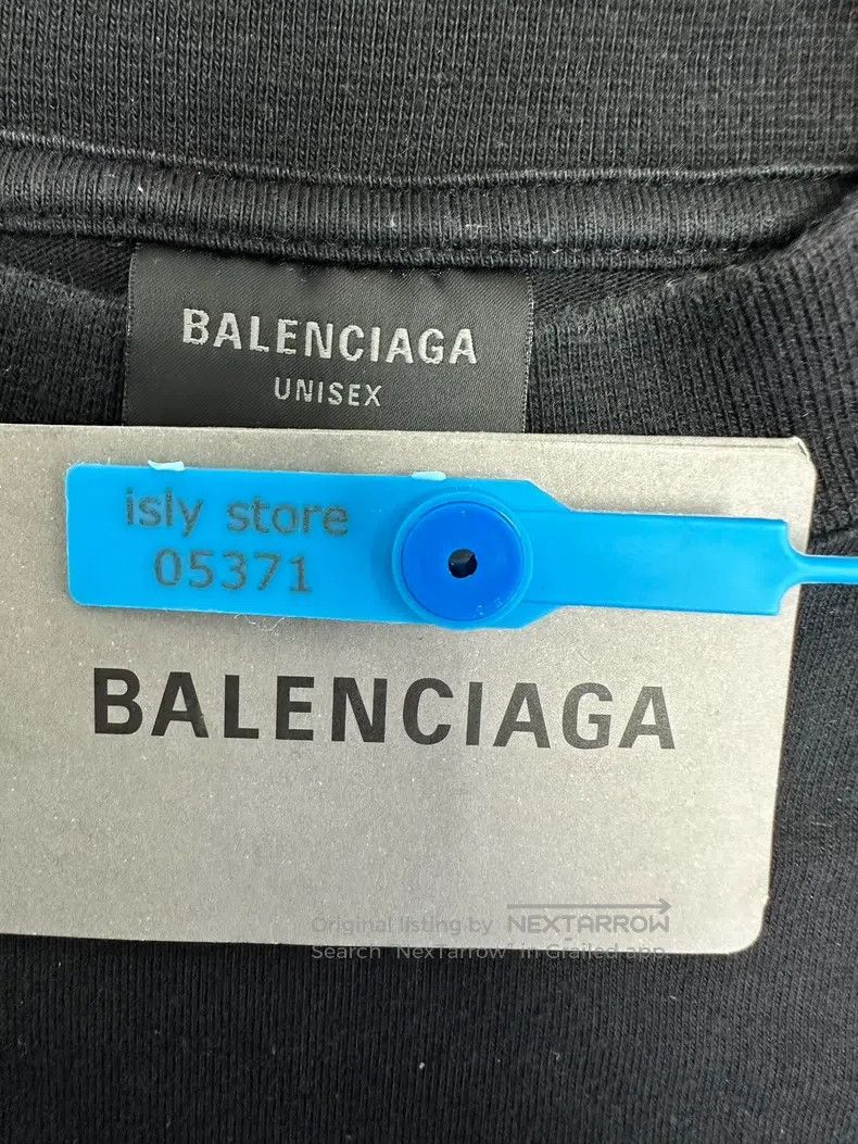 Balenciaga Balenciaga Letter Printed Crew Neck Short Sleeve Black Siz Size US S / EU 44-46 / 1 - 4 Thumbnail