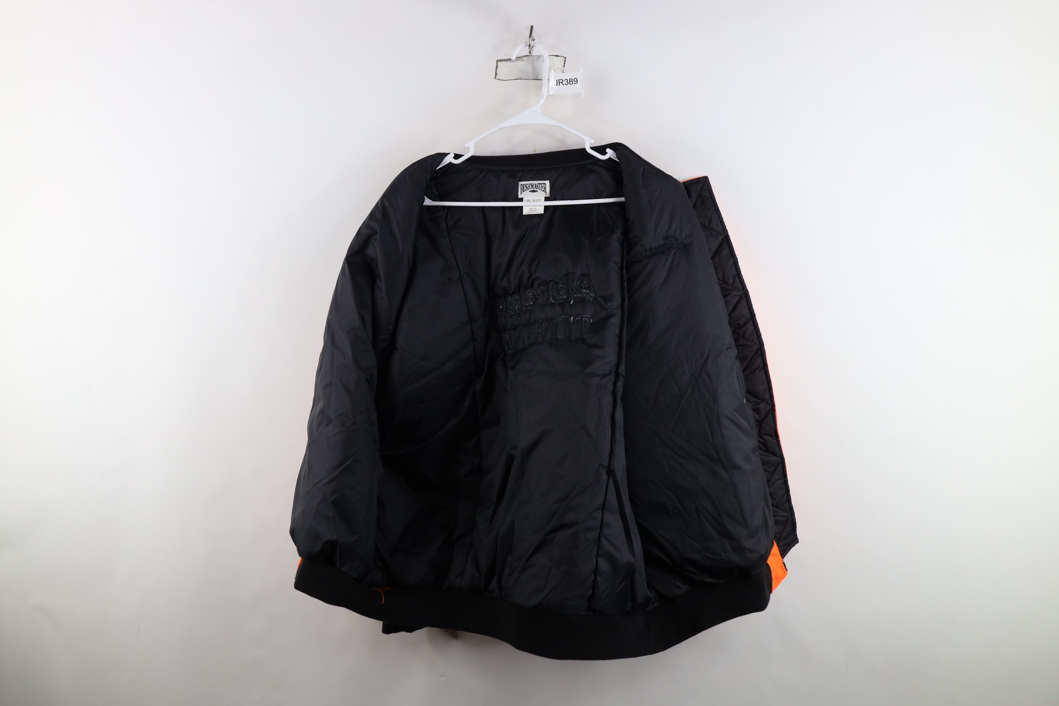 Vintage Vintage 90s Abrams Towing Quilted Bomber Jacket Blaze Orange Size US XL / EU 56 / 4 - 11 Thumbnail