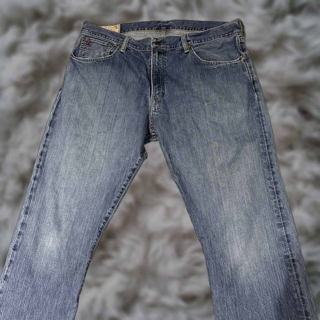 Polo Ralph Lauren Polo Ralph Lauren Jeans Mens 36x34 Blue Denim Hampton Straight Preppy Modern Size US M / EU 48-50 / 2 - 1 Thumbnail