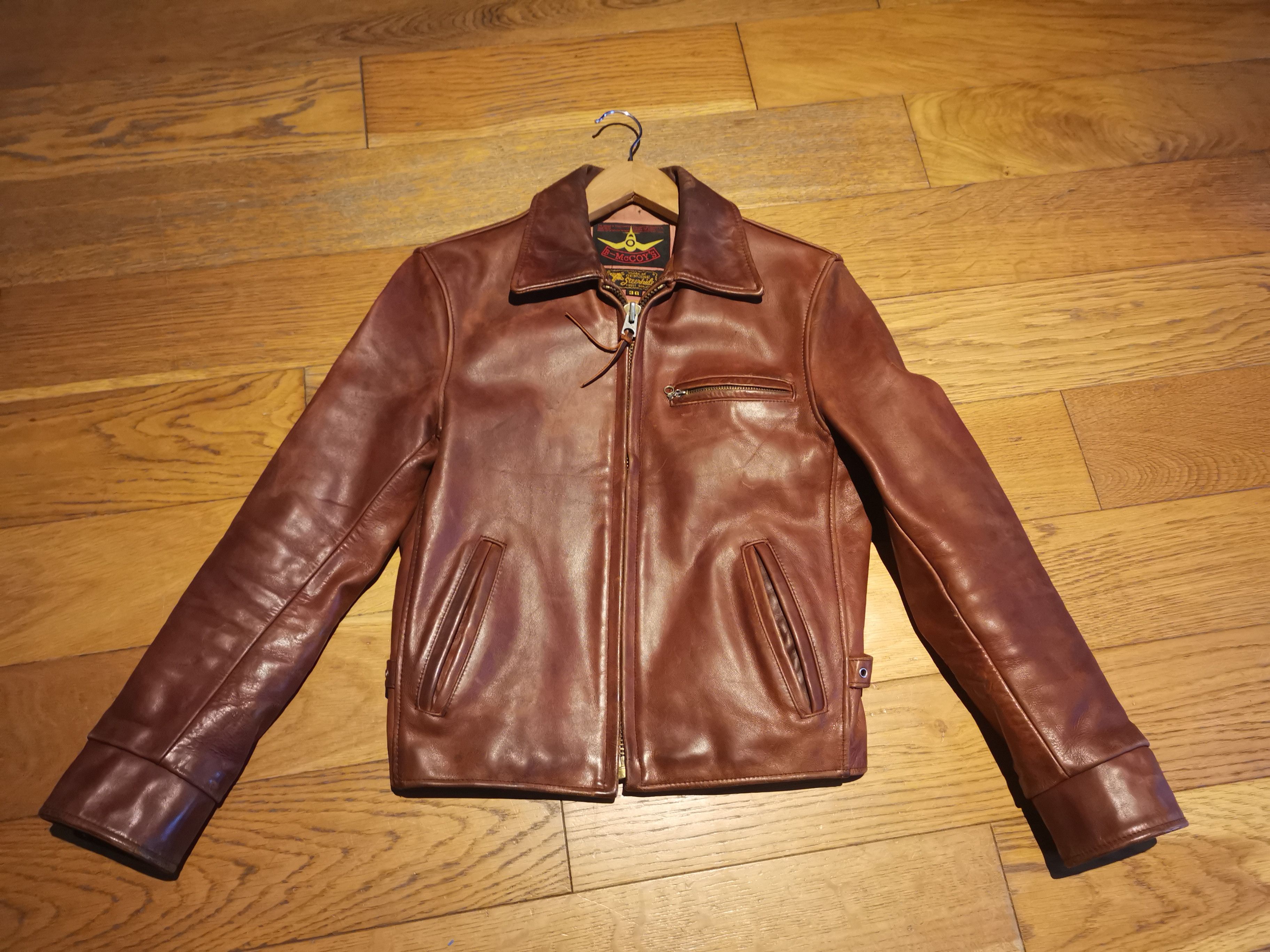 The Real McCoy's Freeman 30s Sports Jacket (Deerskin) - Brown, 36