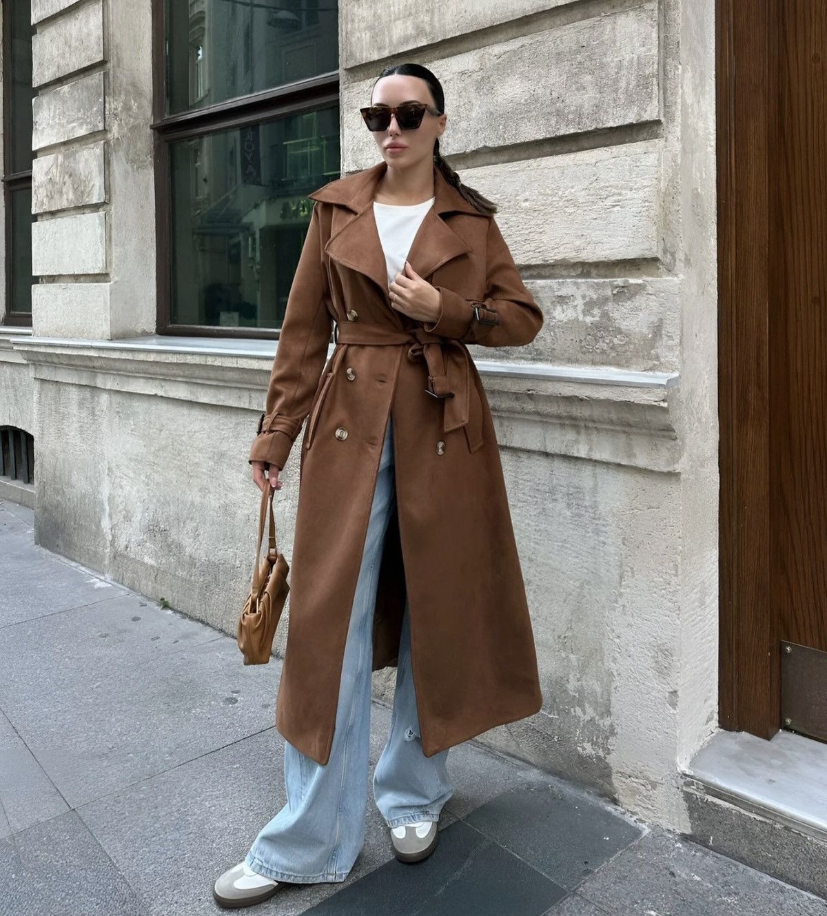 Other Suede Trench Coat Size M / US 6-8 / IT 42-44 - 1 Thumbnail