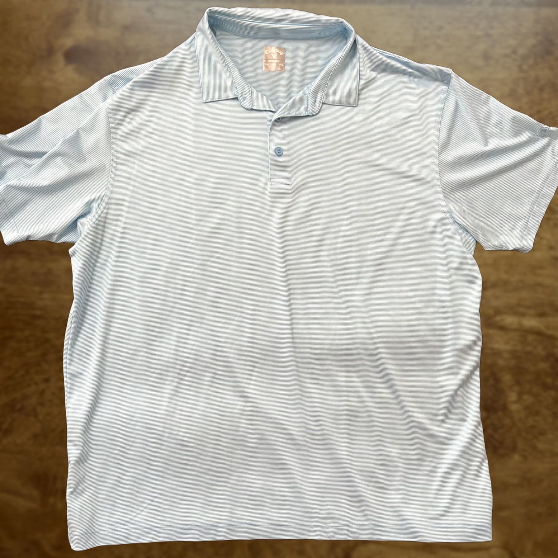 Callaway Callaway Opti-Dri Polo Shirt Mens 2XL Blue Stripe Golf Performance Casual Size US XXL / EU 58 / 5 - 1 Thumbnail