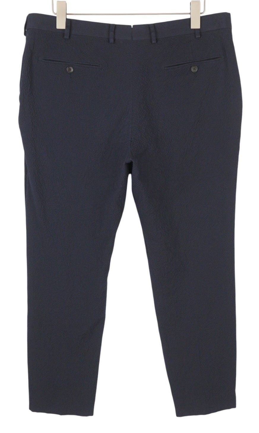 Suitsupply SOHO UK46R Dark Blue Seersucker Tapered Trousers 86721 Size 46R - 2 Thumbnail