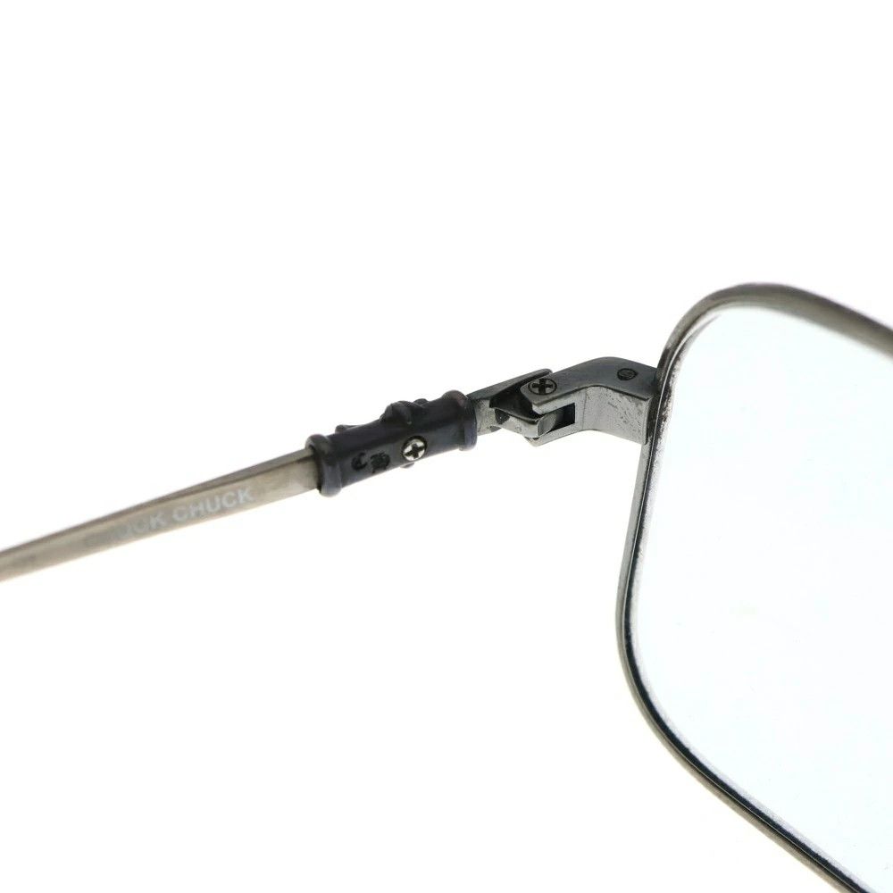 Chrome Hearts CHROME HEARTS CHUCK CH Cross Square Sunglasses Silver Size ONE SIZE - 4 Thumbnail