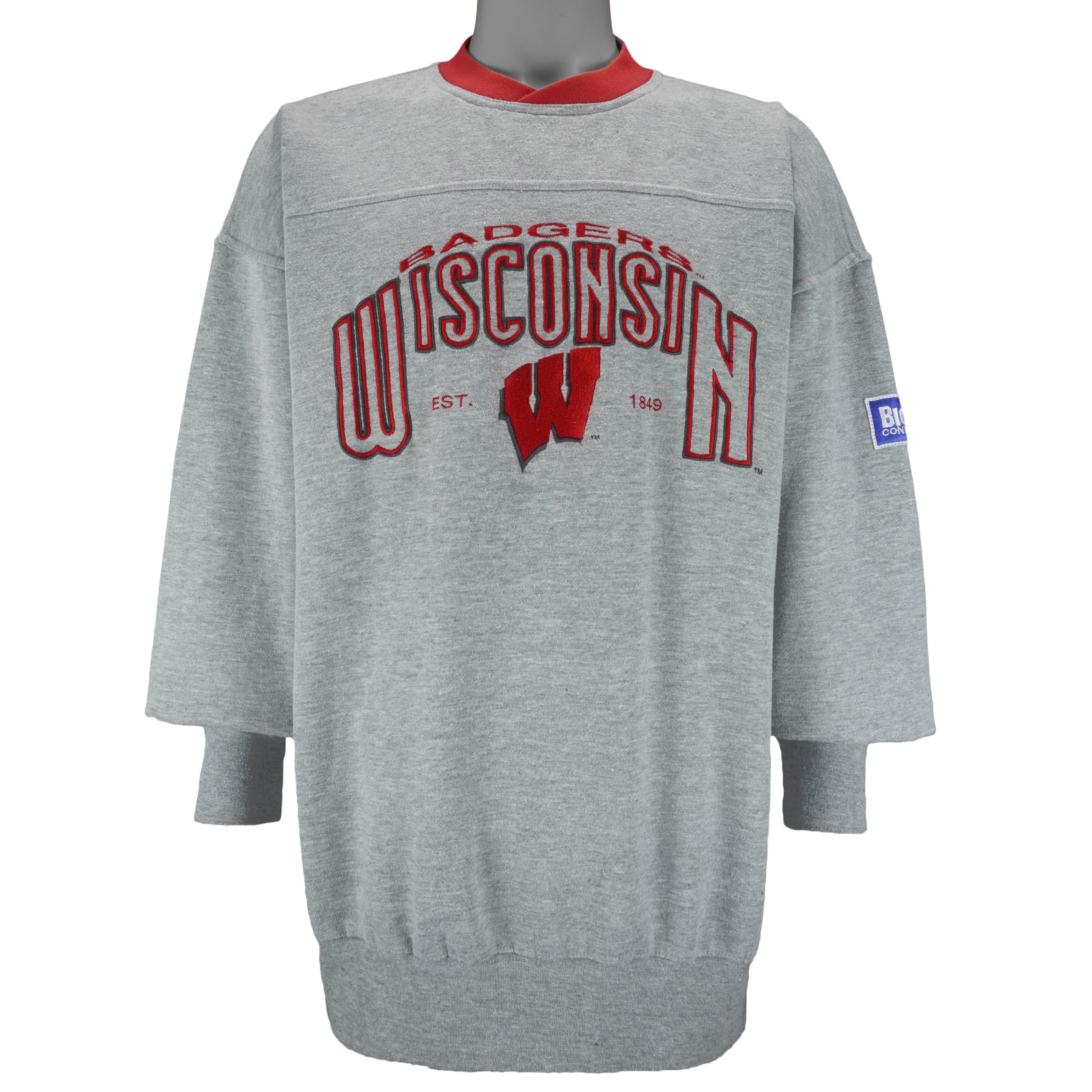 Lee NCAA - Wisconsin Badgers Embroidered Sweatshirt 1990s Size US XXL / EU 58 / 5 - 1 Thumbnail