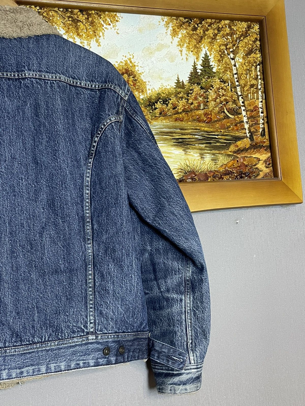 Diesel Vintage Diesel Cropped Washed Denim Sherpa Jacket Hedi RRL Size US XL / EU 56 / 4 - 12 Thumbnail