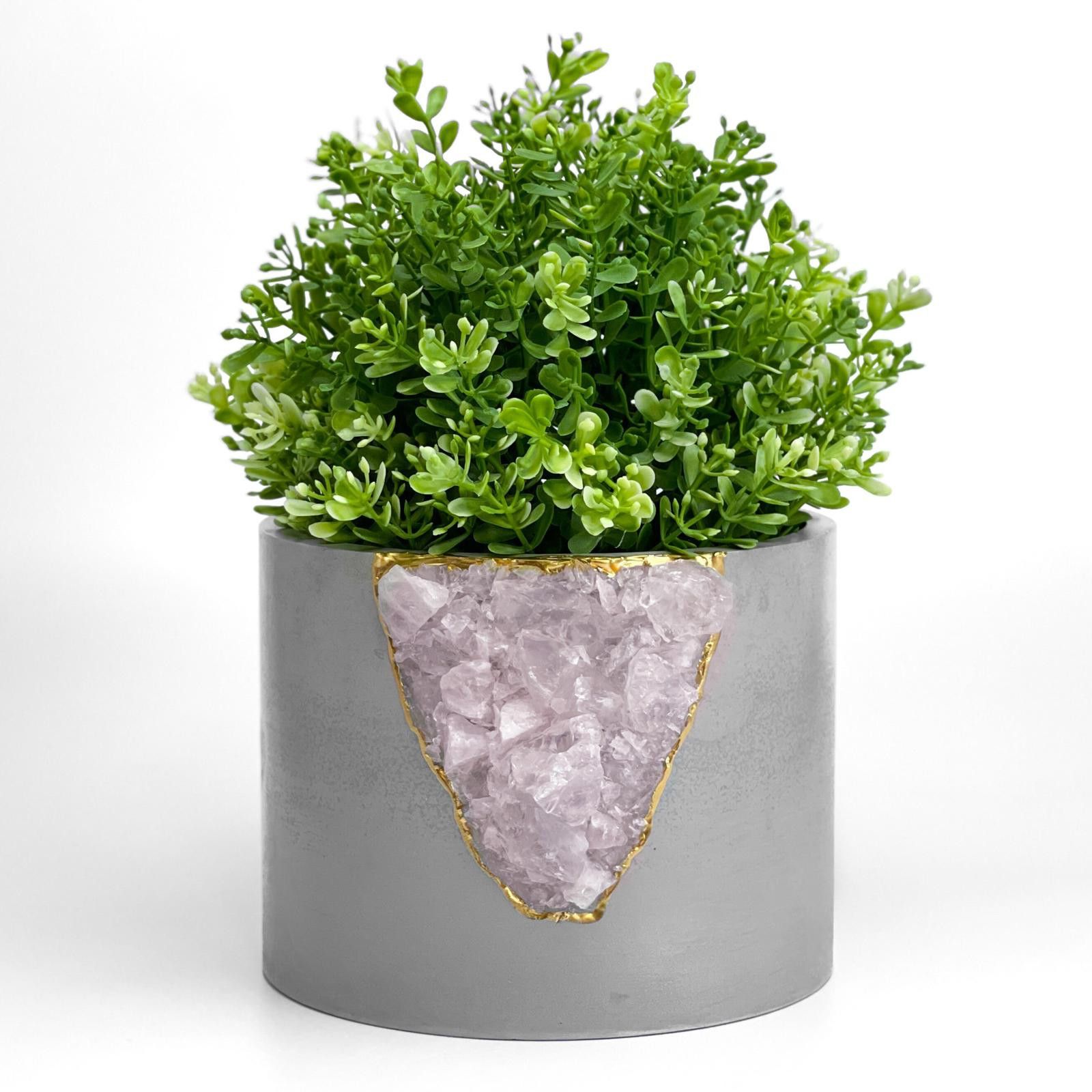 Other Large Rose Quartz Geode Planter Big Crystal Planter Pot GIFT Size ONE SIZE - 3 Thumbnail