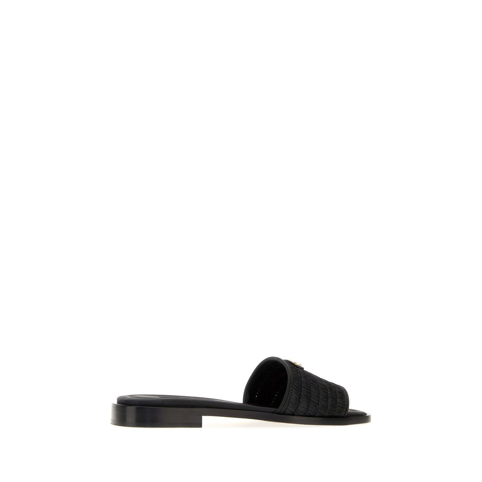 Prada PRADA Black Raffia Leather Slippers New & Authentic (Women's Size US 6 / IT 36 - 3 Thumbnail