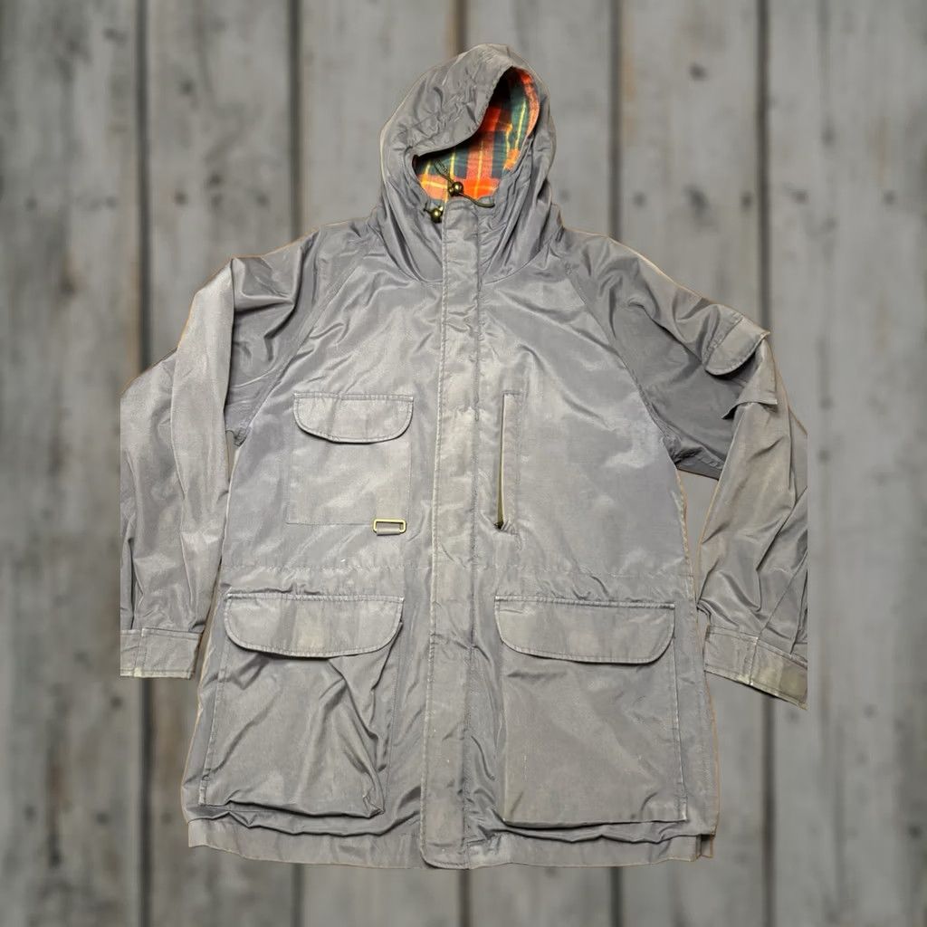 Eddie Bauer VINTAGE Eddie Bauer Blue Flannel Lined Parka Jacket Full Zip Hooded Women’s M Jacket Size M / US 6-8 / IT 42-44 - 1 Thumbnail