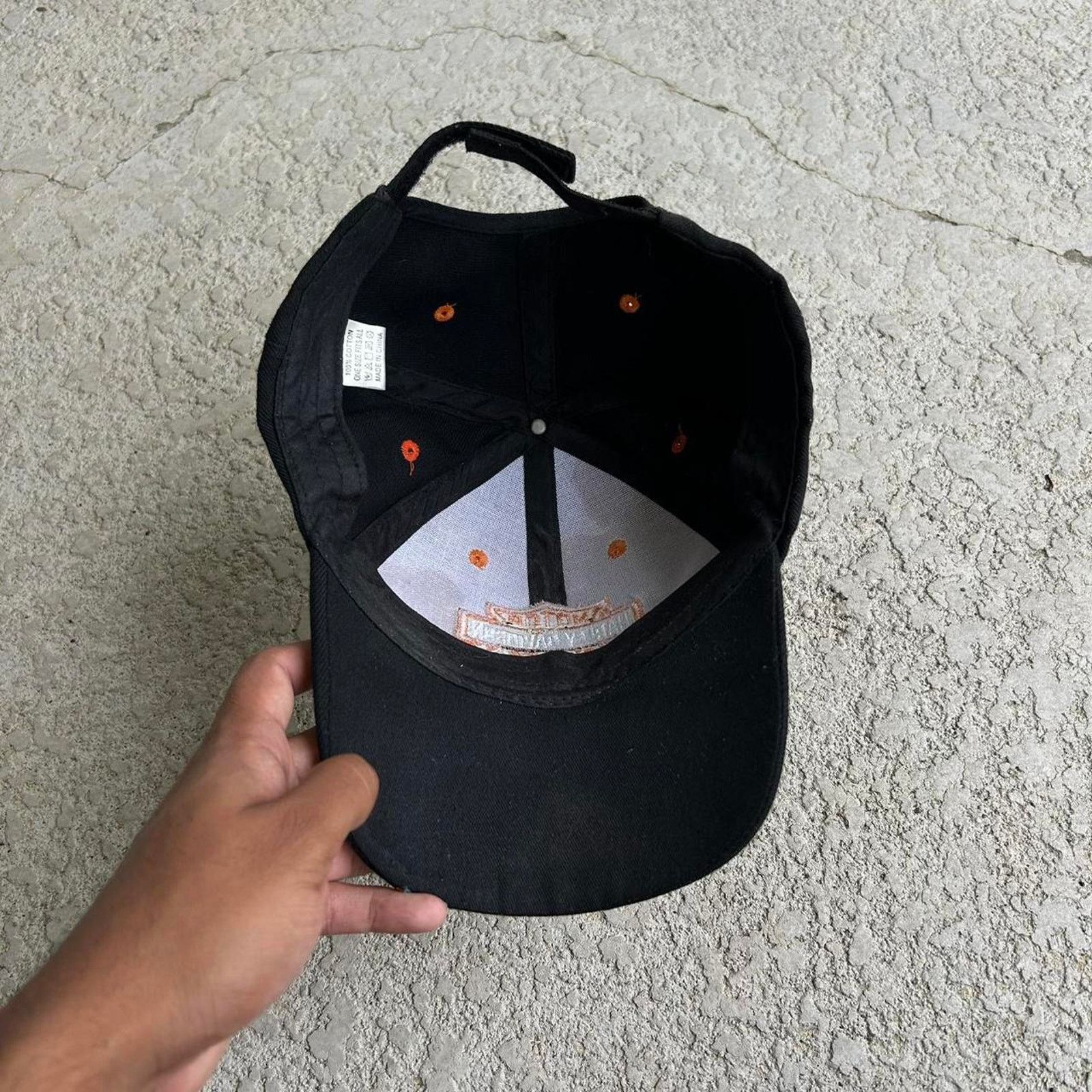 Harley Davidson × Vintage 90s Harley Davidson Flames Snapback Black Baseball Cap Hat. Size ONE SIZE - 5 Thumbnail