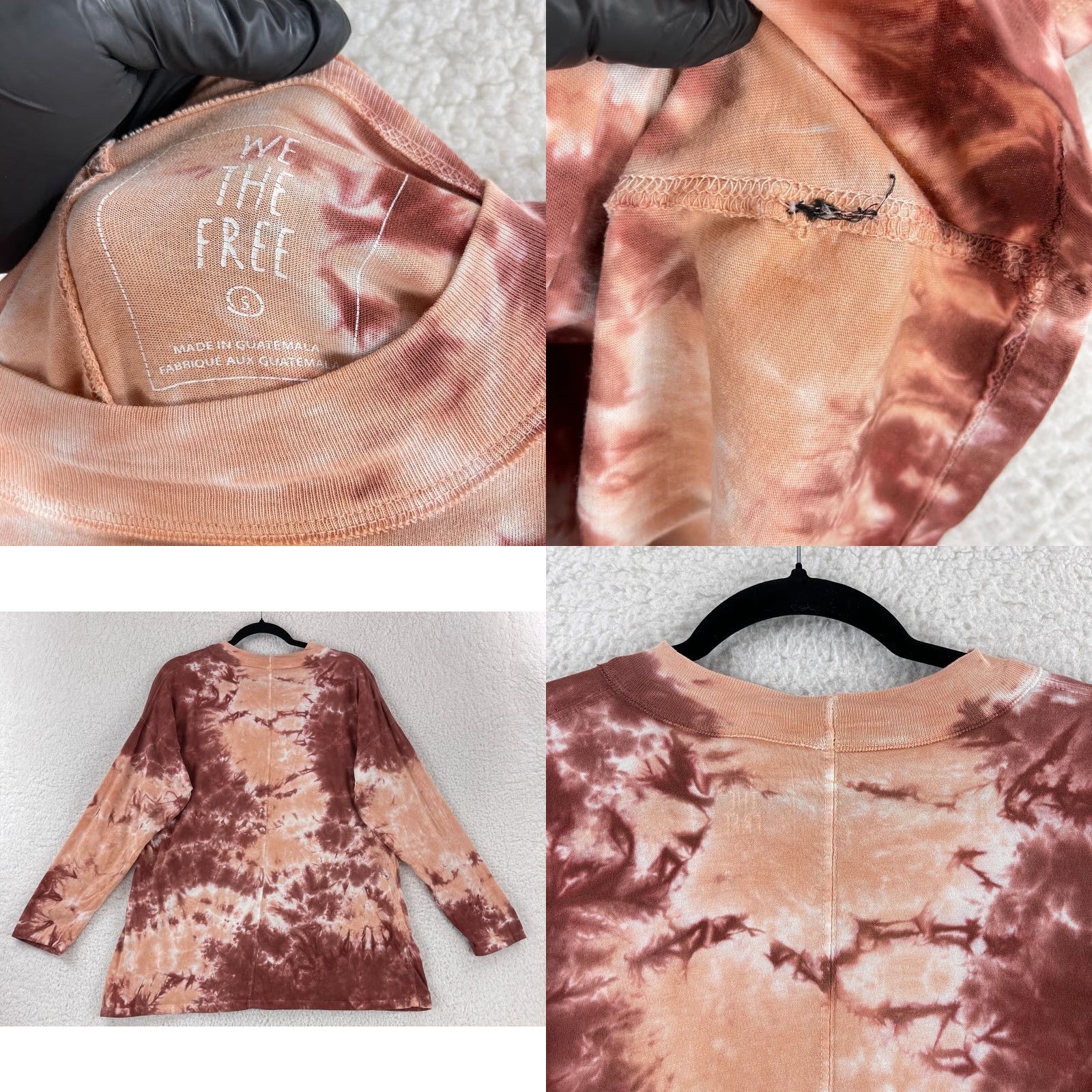 Vintage We the Free People Be Free Tie-Dye Orange T-Shirt Womens Long Sleeve Small Orange Be Free Tie Dye Long Sleeve Shirt Womens Small We the Free Size S / US 4 / IT 40 - 8 Thumbnail