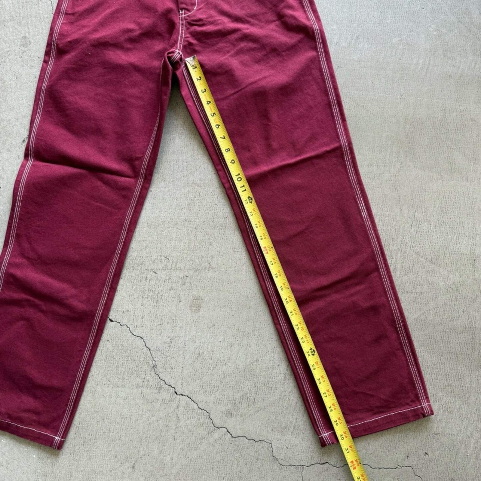 Golf Wang Golf Wang / Canvas Work Pants / Burgundy Size US 30 / EU 46 - 8 Thumbnail