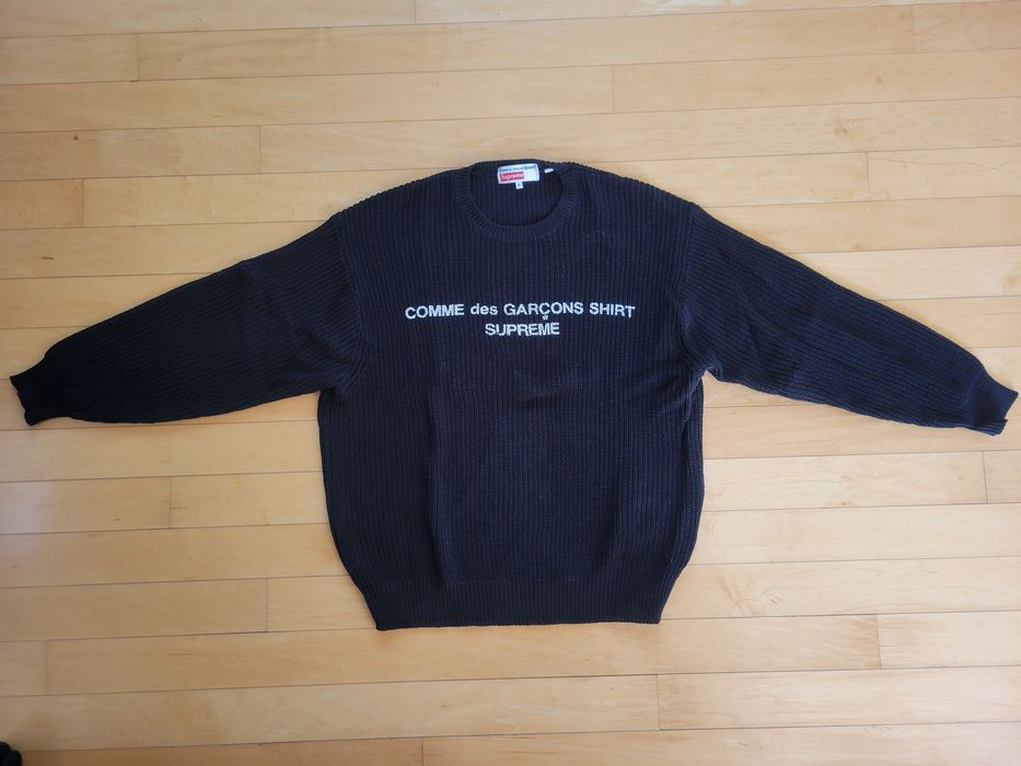 Supreme comme des garcons hotsell shirt sweater