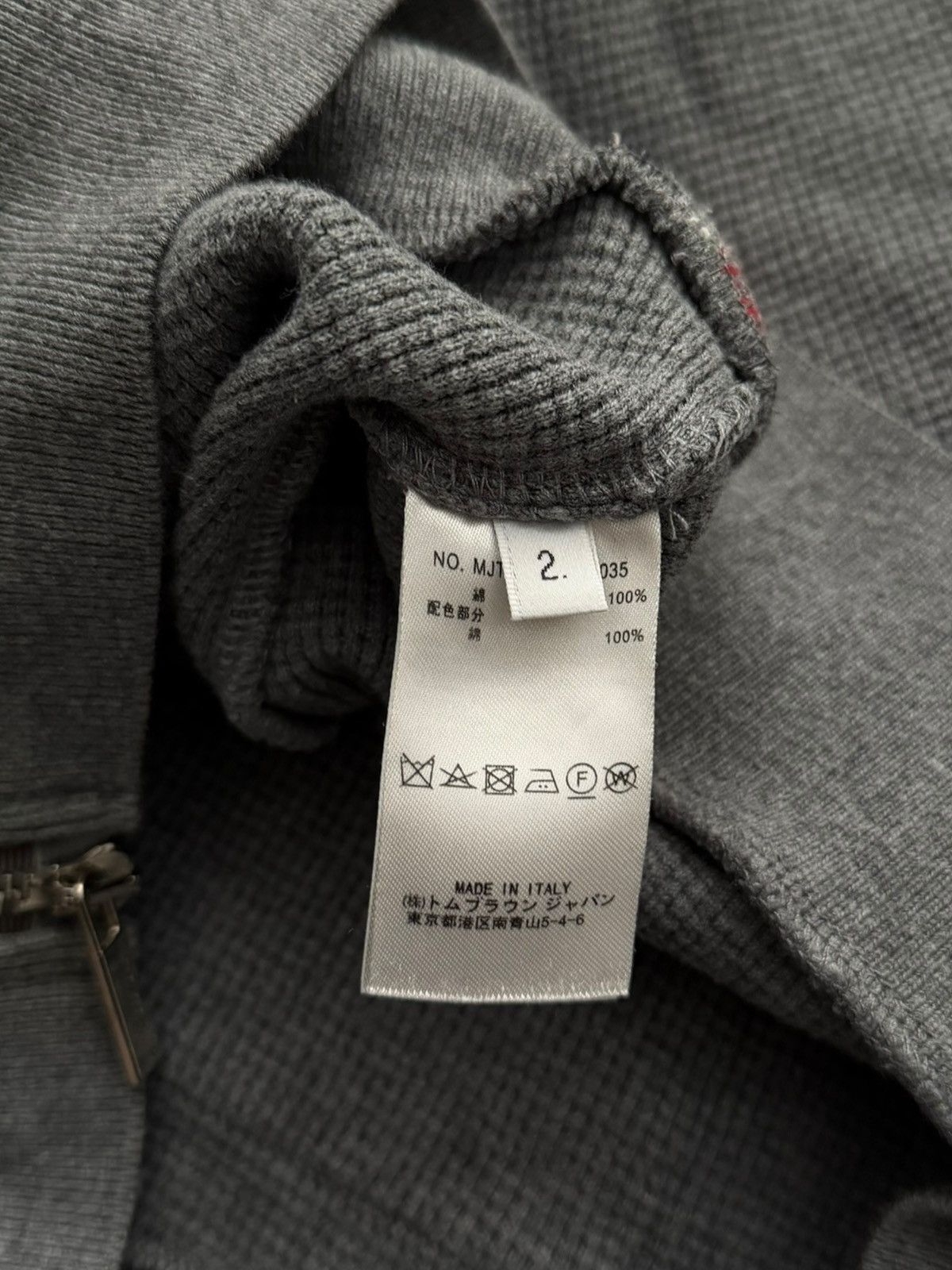 Thom Browne Heavy Engineered Waffle Zip Bar Thermal Hoodie Size US M / EU 48-50 / 2 - 11 Thumbnail