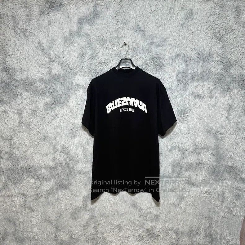 Balenciaga Balenciaga Embroidered reversed letter logo short-sleeve T Size US M / EU 48-50 / 2 - 1 Thumbnail
