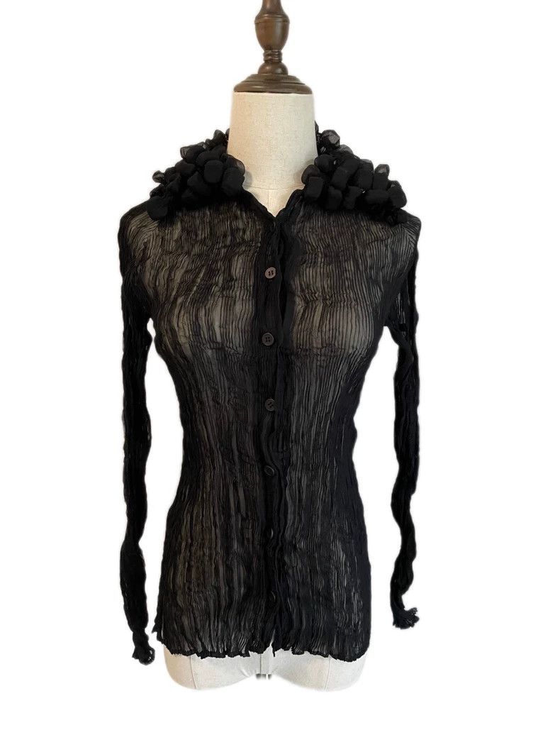 Issey Miyake Issey Miyake size:2 Black main line bubble collar wicker c Size XS / US 0-2 / IT 36-38 - 2 Thumbnail