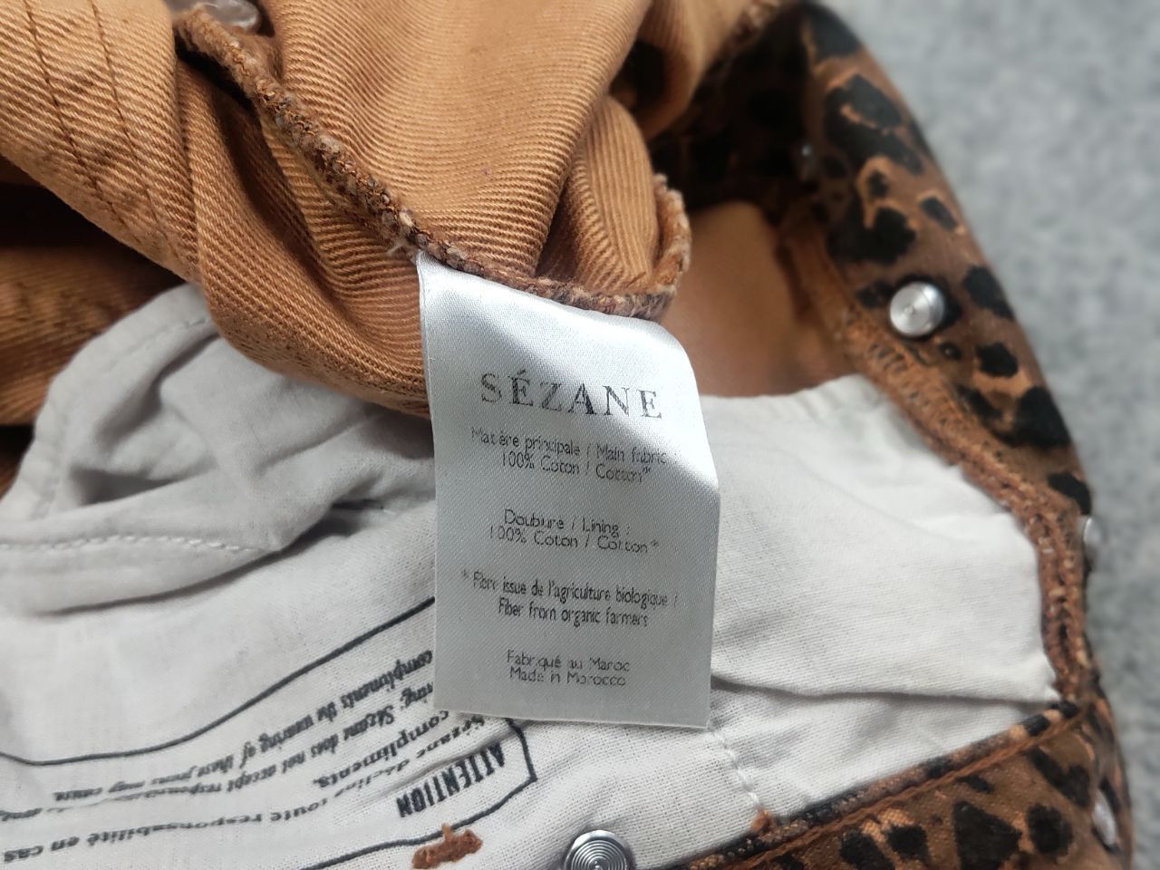 Sezane Sezane France Design Art Leopard brown Denim Ankle Jeans Size 27" / US 4 / IT 40 - 18 Thumbnail