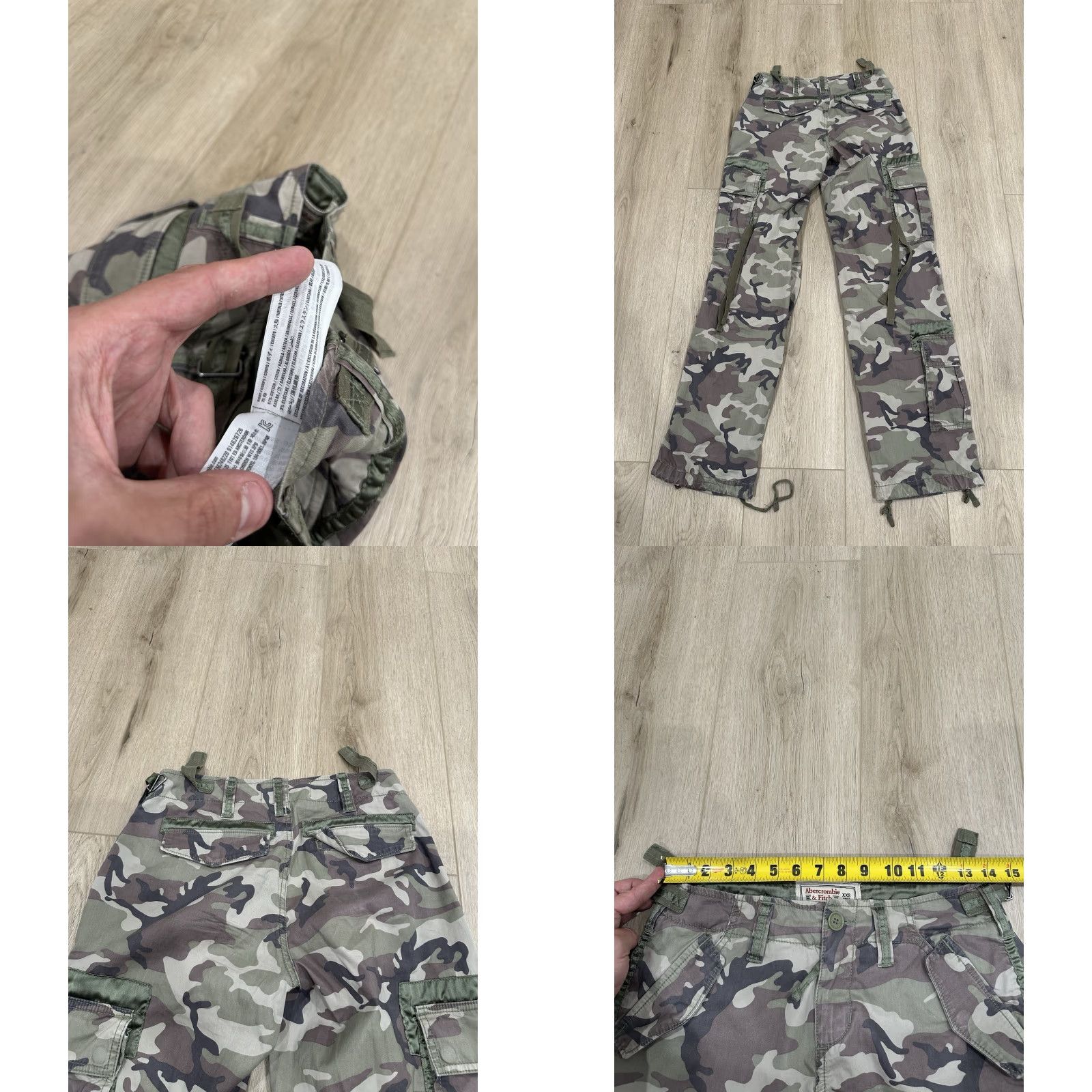 Abercrombie & Fitch VINTAGE Abercrombie & Fitch Pants Womens 28x30.5 Camo Cargo Y2K Baggy Paratooper Green Cotton Blend Twill Relaxed Straight Mens? No. Size 28" / US 6 / IT 42 - 8 Thumbnail