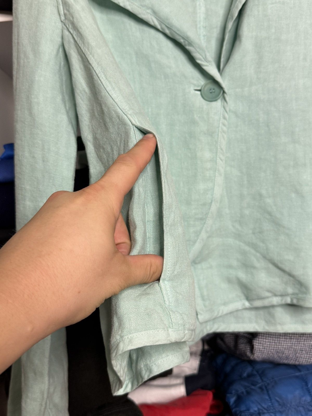 OSKA Oska Turqouise Linen blazer size 2 Size M / US 6-8 / IT 42-44 - 5 Thumbnail