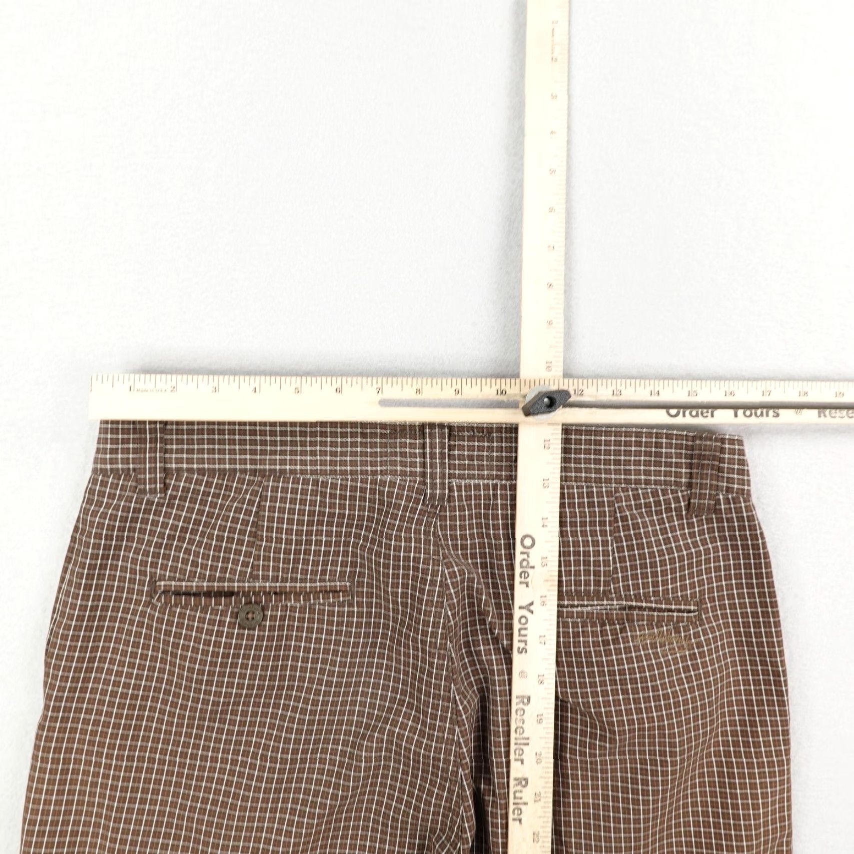 Billabong Billabong Shorts Mens 32 Brown White Plaid Chino Skateboarding Skate Surf Skater Size US 32 / EU 48 - 5 Thumbnail
