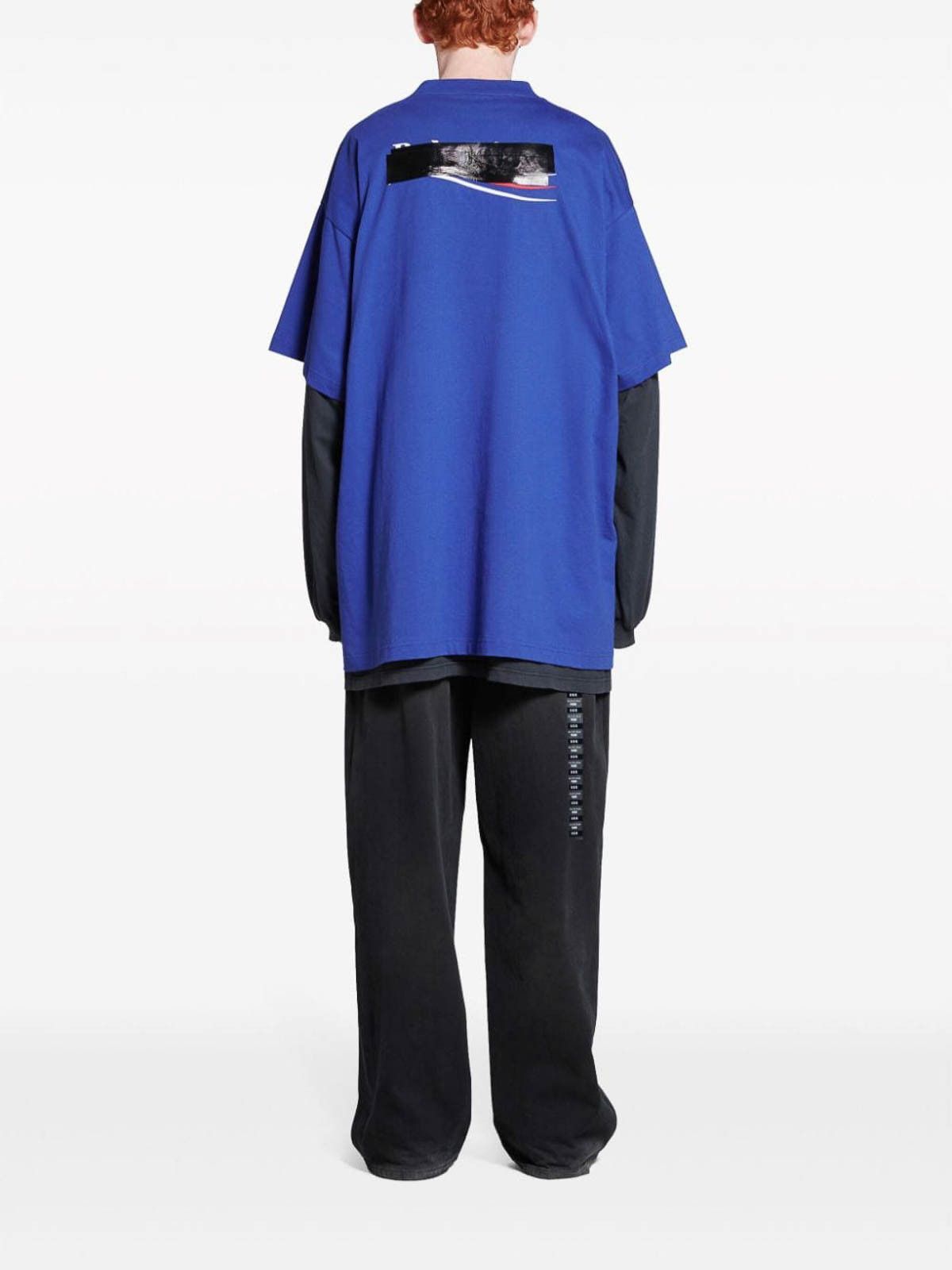 Balenciaga o1srvl11e0425 Gaffer T-Shirt Oversized in Blue Size US S / EU 44-46 / 1 - 4 Thumbnail