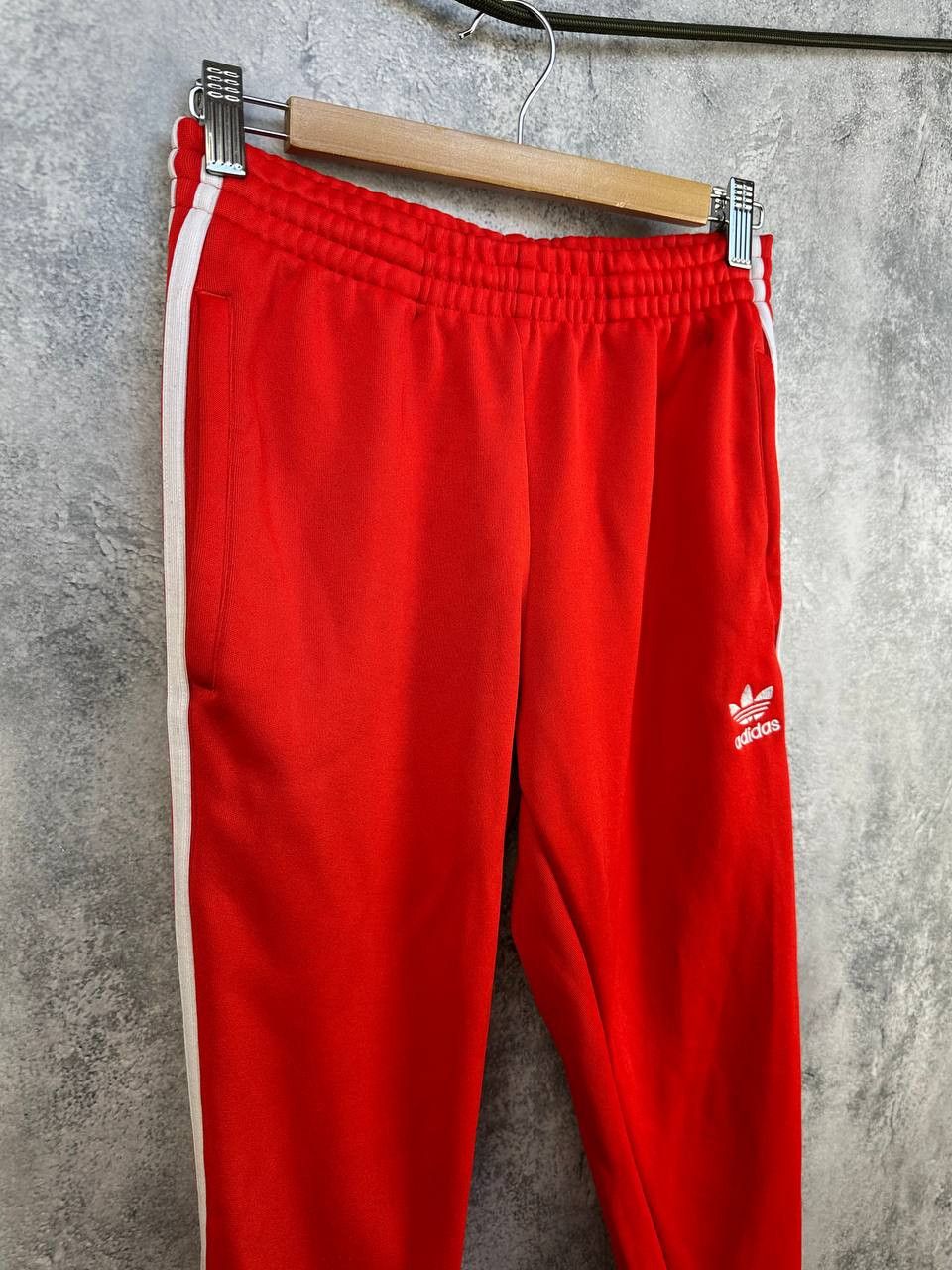 Adidas Adidas Originals Trefoil Red 3-Stripe Track Pants Joggers Size US 30 / EU 46 - 3 Thumbnail