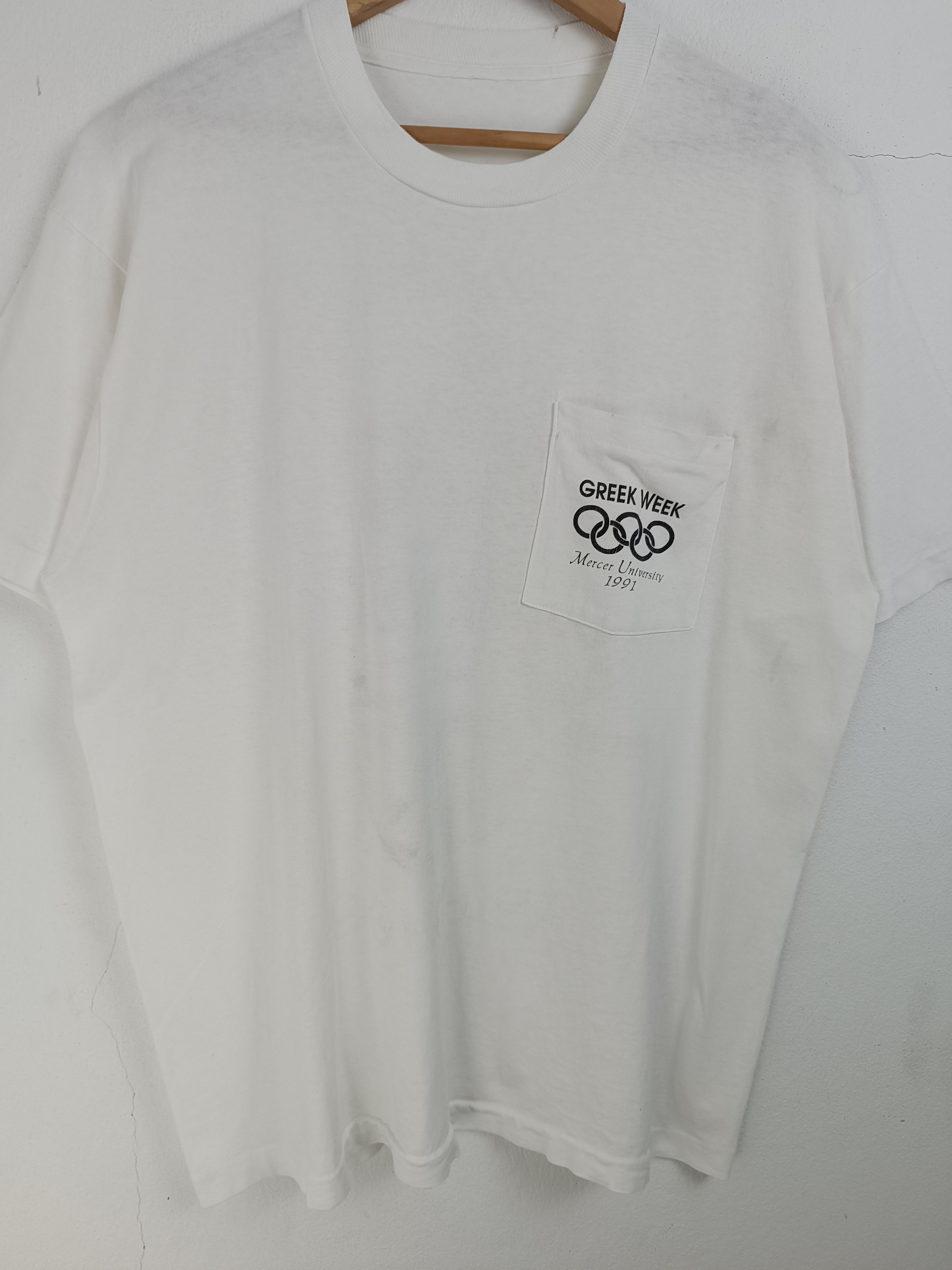 USA Olympics VINTAGE 90'S GREEK WEEK MERCER UNI OLYMPICS CAMPUS VERY RARE Size US XL / EU 56 / 4 - 6 Thumbnail