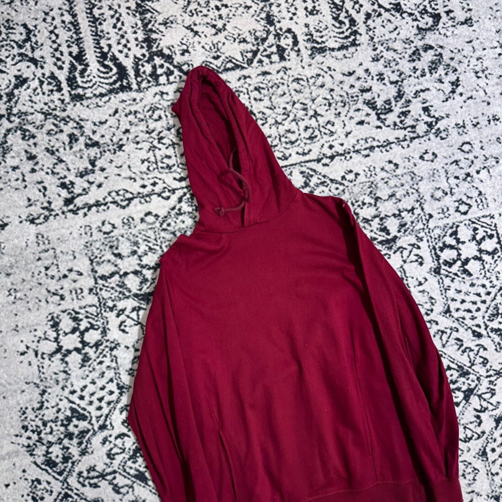 Adidas × Vintage Vintage Adidas Unisex Burgundy Cotton Hoodie Size S 90s Y2K Size US S / EU 44-46 / 1 - 3 Thumbnail