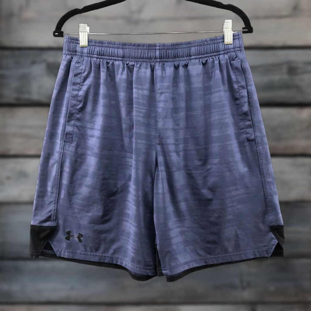 Under Armour Under Armour Basketball Shorts Mens L Active Blue Heatgear Loose Inseam 8" Gym Size US 33 - 1 Thumbnail