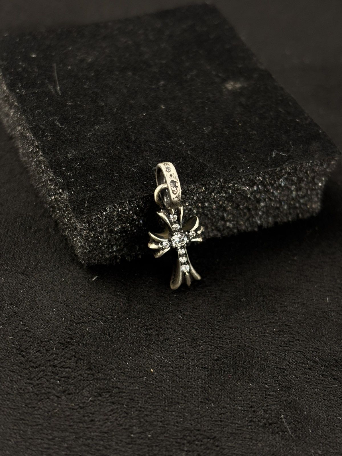 Chrome Hearts Chrome Hearts Diamond Baby Fat Cross Earring | Grailed