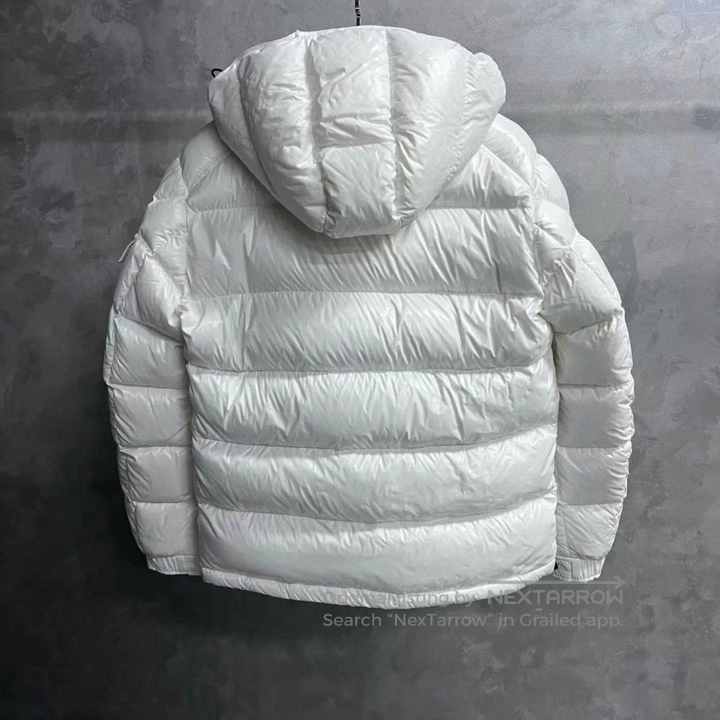Moncler Moncler White Hooded Down Jacket. Size L / US 10 / IT 46 - 6 Thumbnail