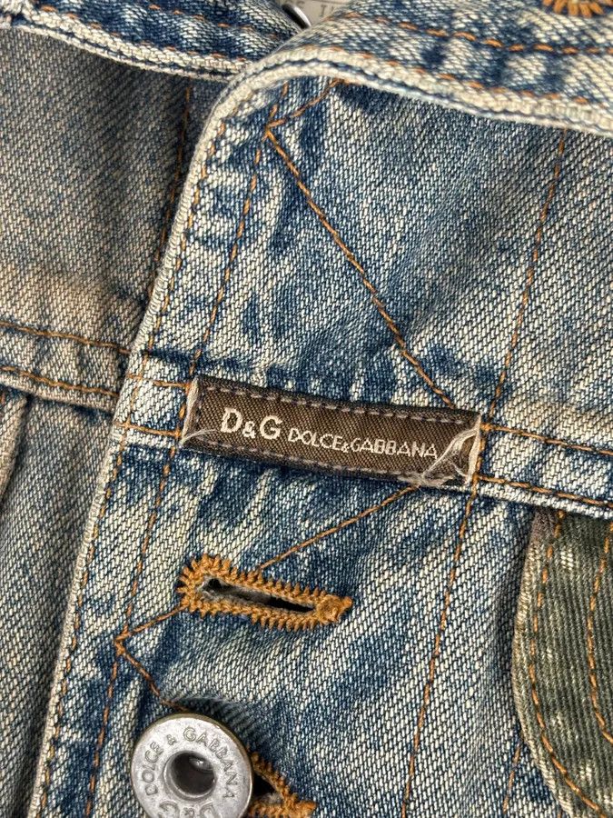 Dolce & Gabbana AW2003 Dolce & Gabbana Light Blue Denim Jacket Size S / US 4 / IT 40 - 8 Thumbnail