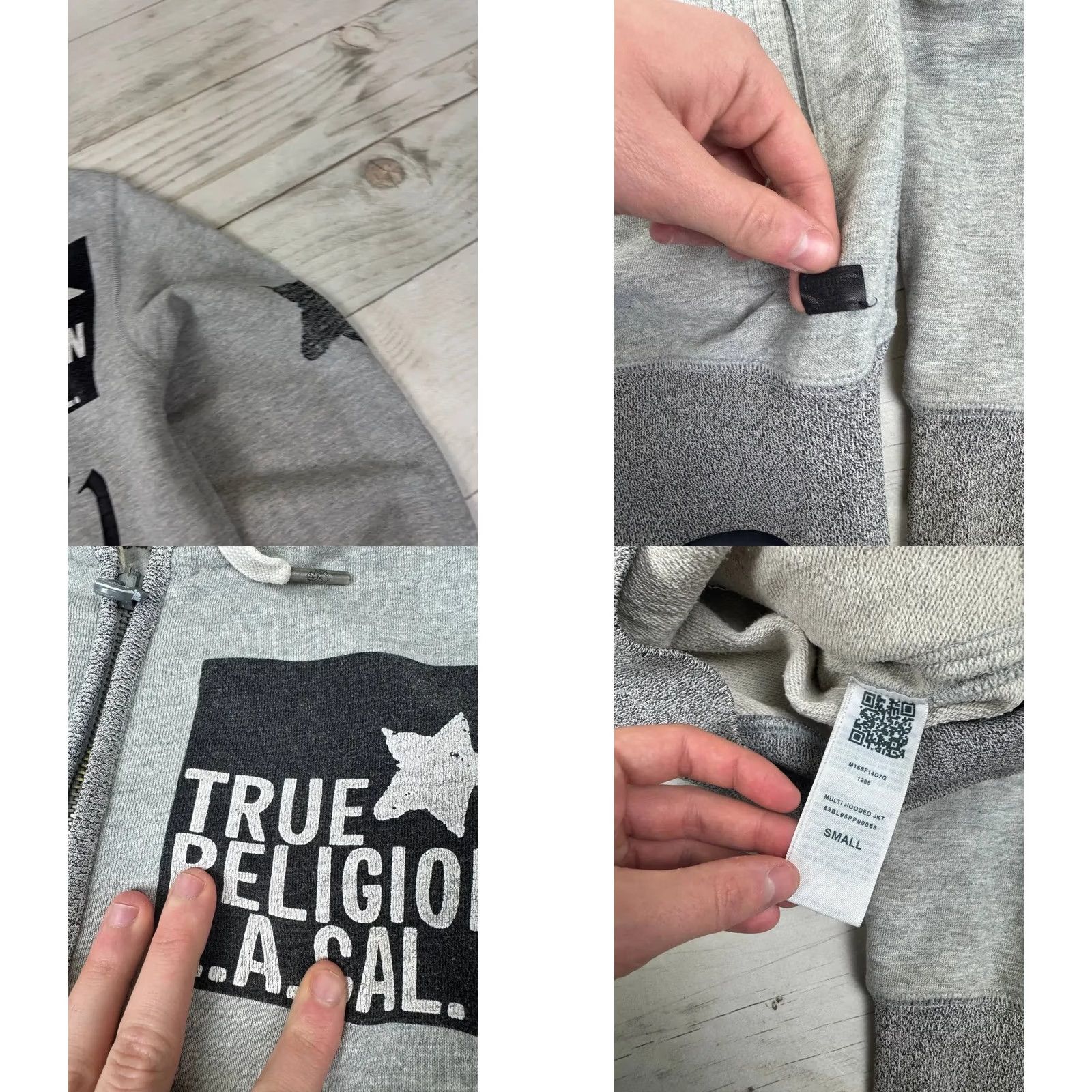 True Religion True Religion Hoodie Full Zip 1971 Logo Y2K Men SZ S Gray Size US S / EU 44-46 / 1 - 9 Thumbnail