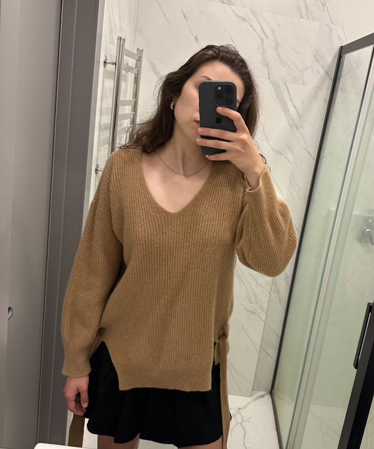 image of Cashmere Wool x Coloured Cable Knit Sweater Stella Mccartney Sweater Belt Jumper in Beige, Women's 