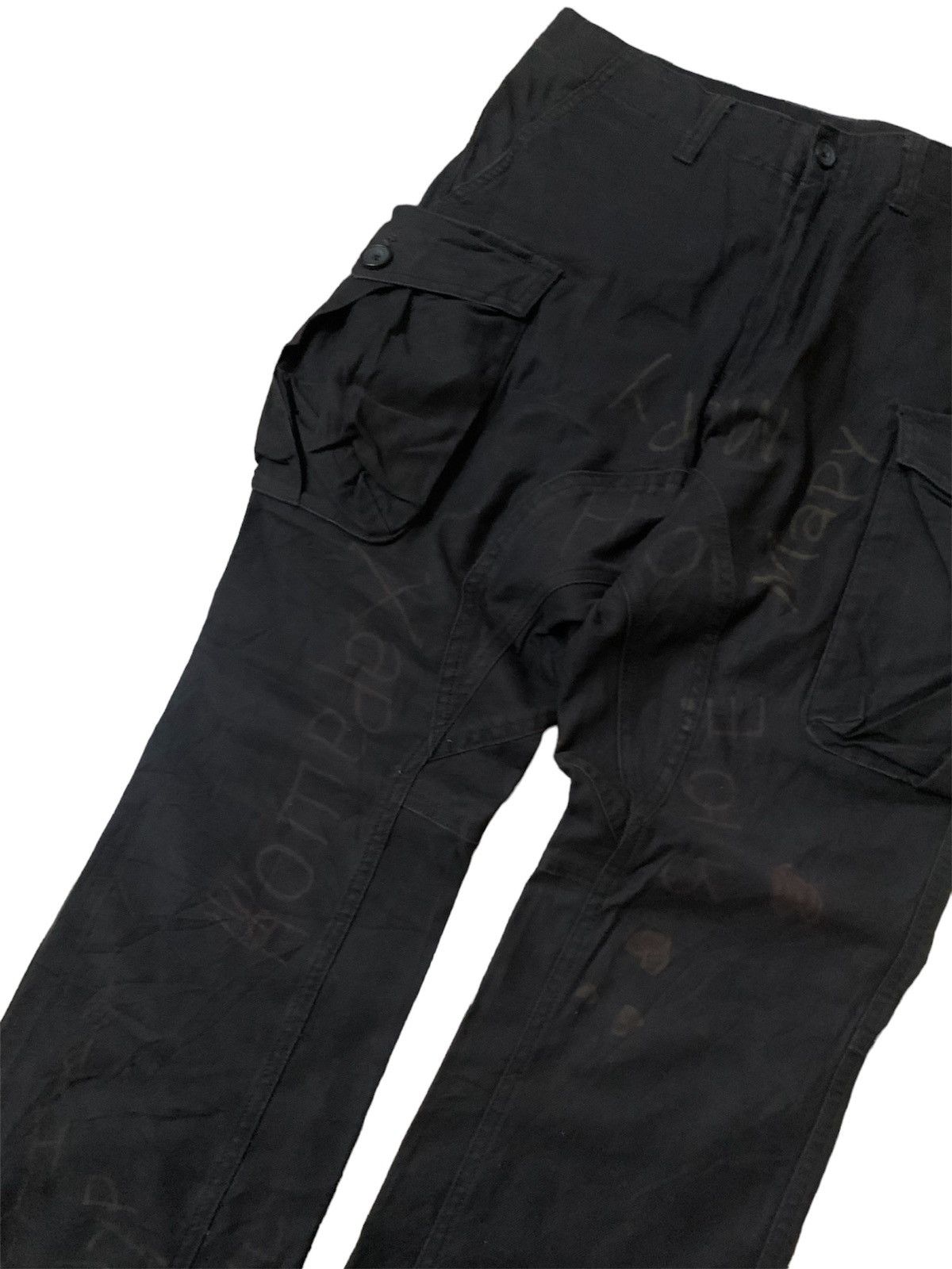 Tornado Mart 💥Japanese designer Blue Tornado Art Gasmask Cargo Pant Size US 33 - 6 Thumbnail