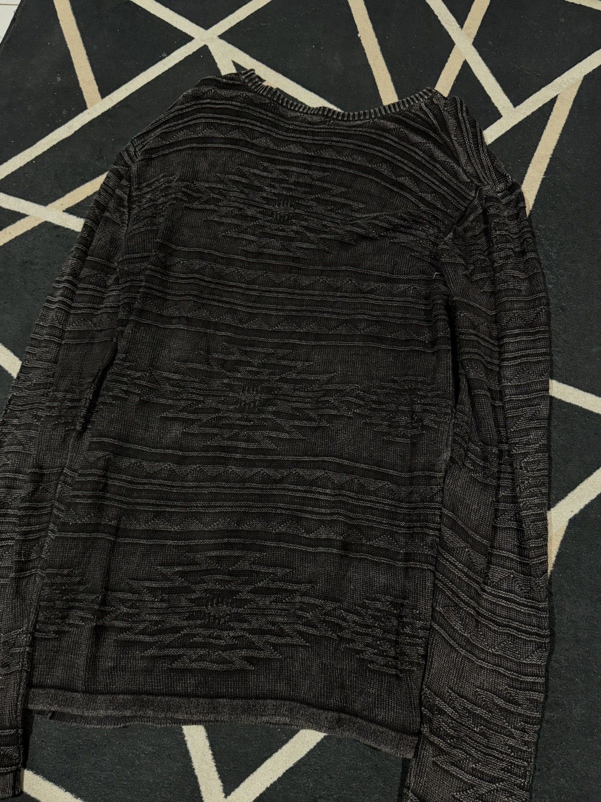 Le Grande Bleu (L.G.B.) Navajo Knit Sweaters Moussy Black Washed Archive Styled Size US L / EU 52-54 / 3 - 4 Thumbnail