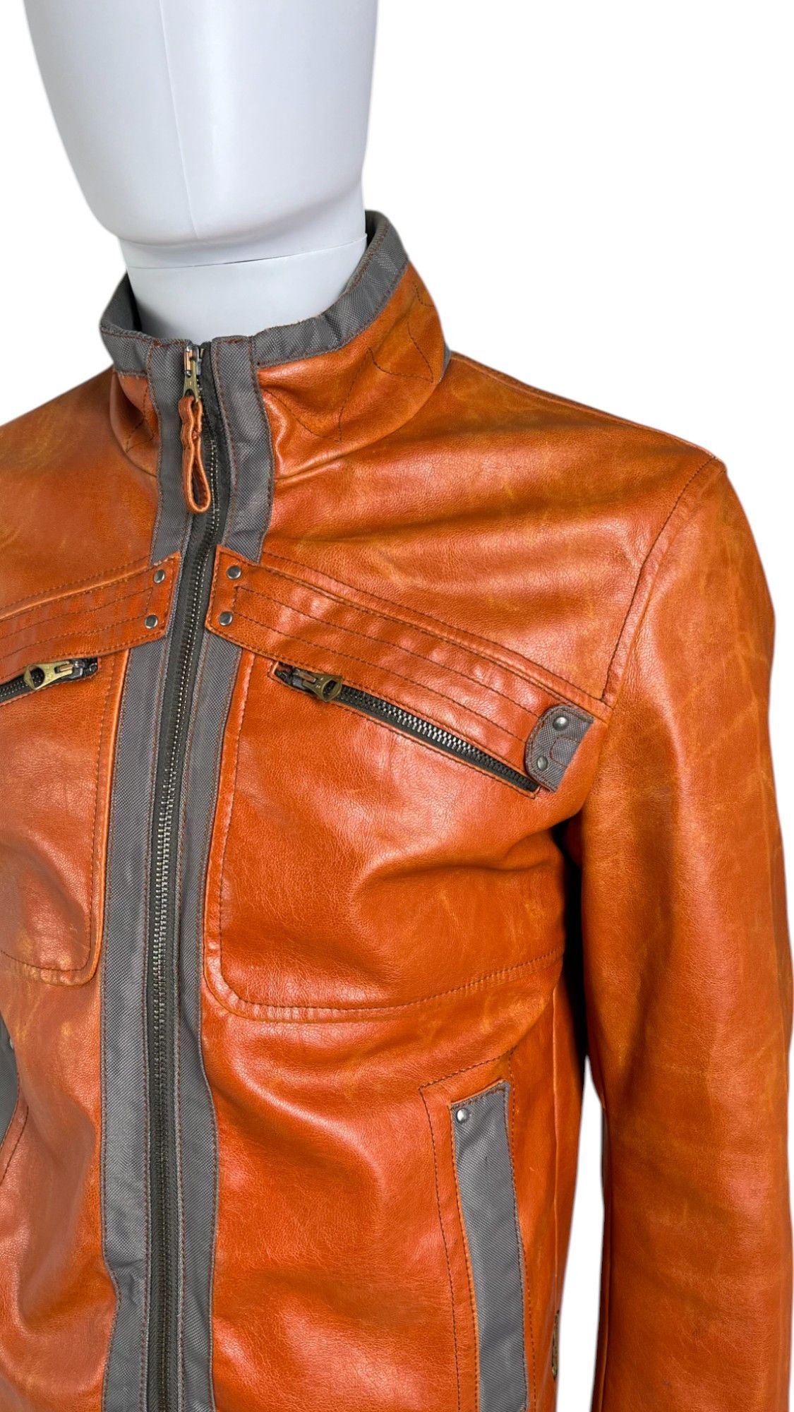 Giorgio Armani Orange PVC Wool Jacket Size US L / EU 52-54 / 3 - 5 Thumbnail