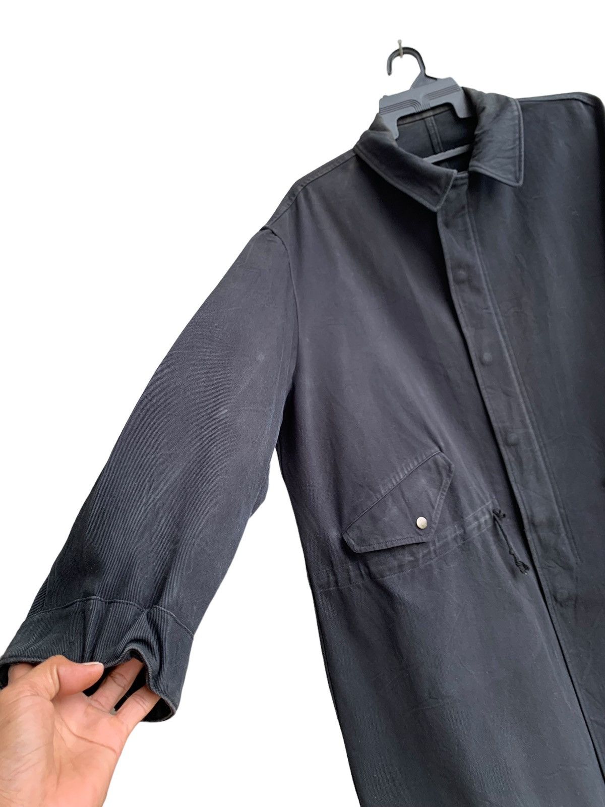 Yohji Yamamoto 🔥Rare Vintage Ys Yohji Yamamoto Long Coat Cotton Black Man Size US M / EU 48-50 / 2 - 8 Thumbnail
