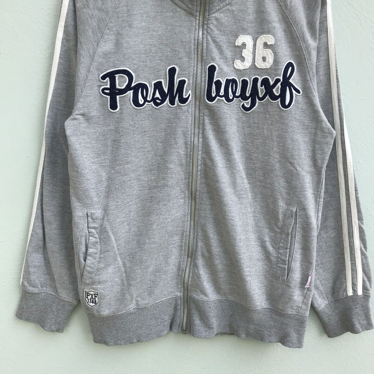 Japanese Brand Poshboy Spell Out Bold Sweater Zip Up Size US S / EU 44-46 / 1 - 3 Thumbnail
