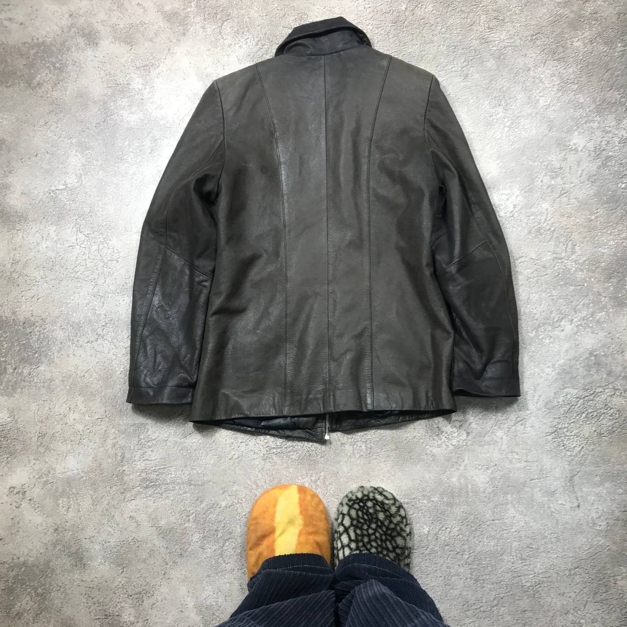 Vintage Vintage 90s Faded Leather Jacket Streetwear Grunge Cropped M Size M / US 6-8 / IT 42-44 - 6 Thumbnail