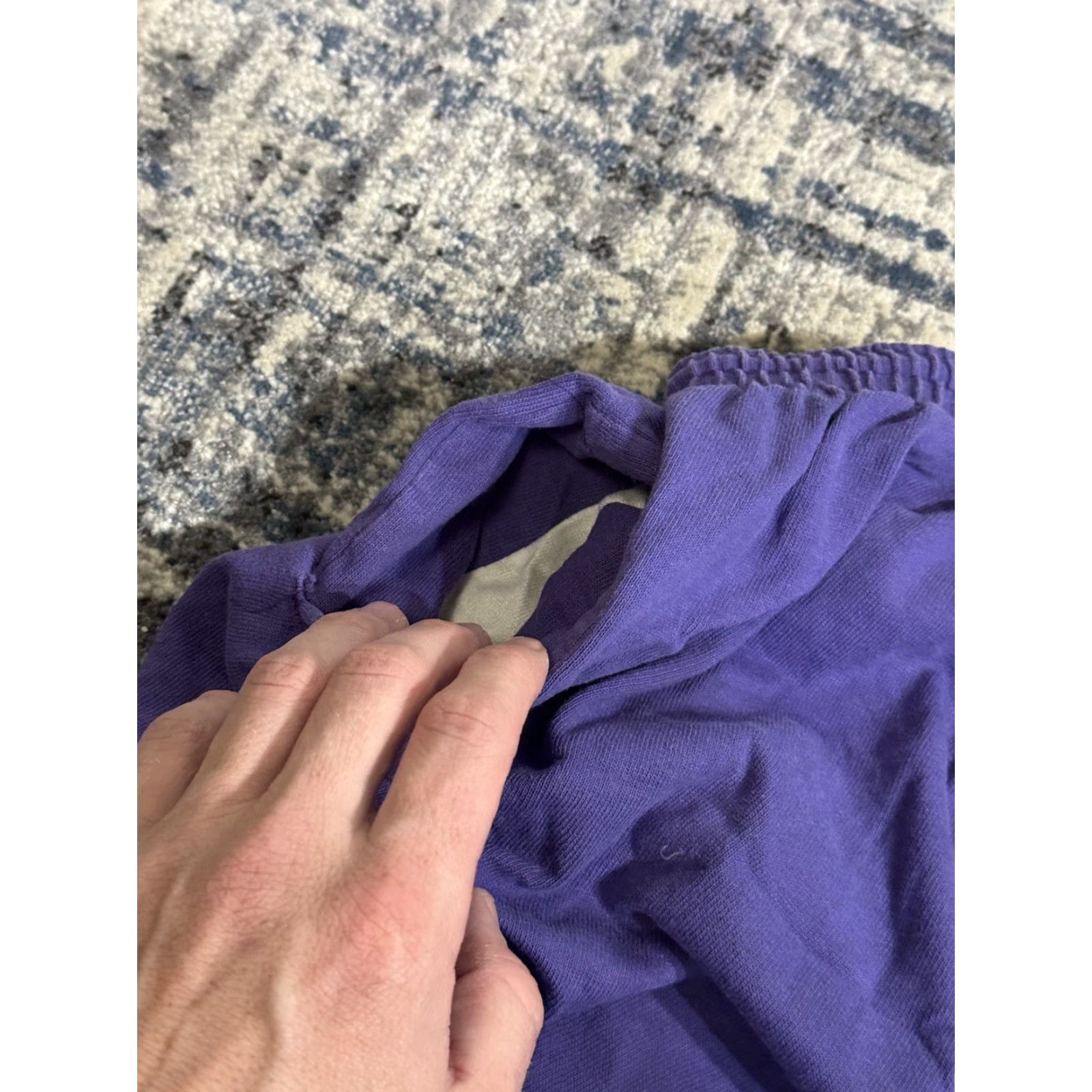 Vintage VINTAGE Team Rated Purple Cotton Basketball Shorts XL Men's 1993 90s Athletic Drawstring Pockets Size US 36 / EU 52 - 5 Thumbnail