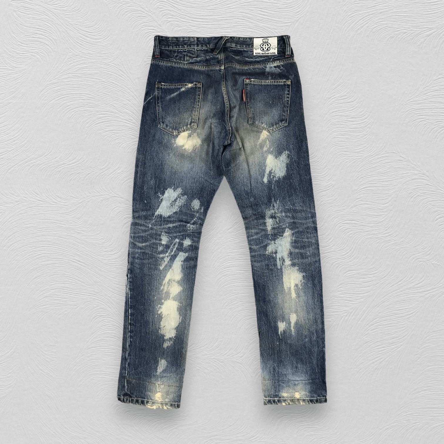 Japanese Brand Nine Rulas Line Jeans Distressed Denim KJ773 Size US 32 / EU 48 - 2 Thumbnail
