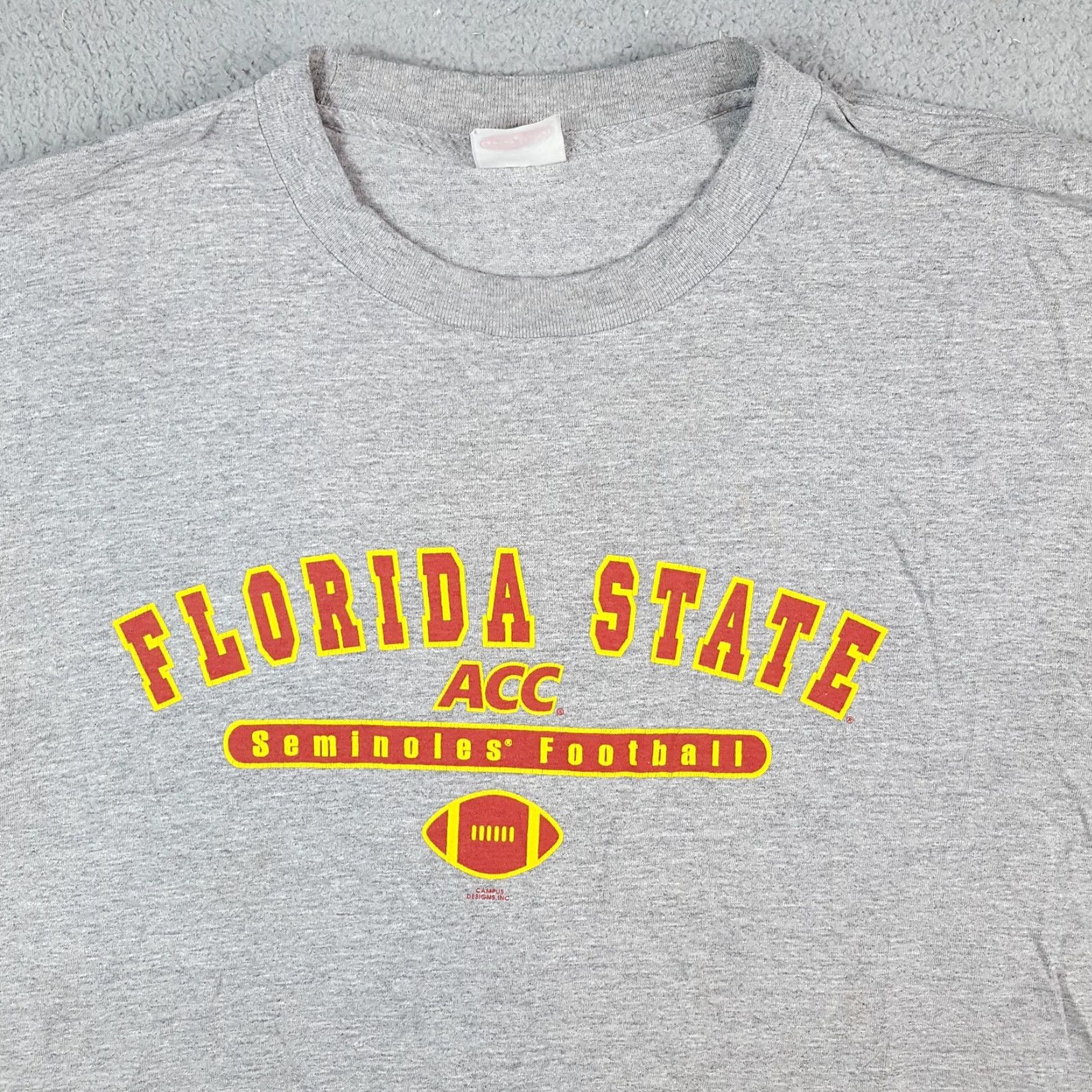 Vintage VINTAGE Florida State Seminoles ACC Football Men's XL College T Shirt Size US XL / EU 56 / 4 - 2 Thumbnail
